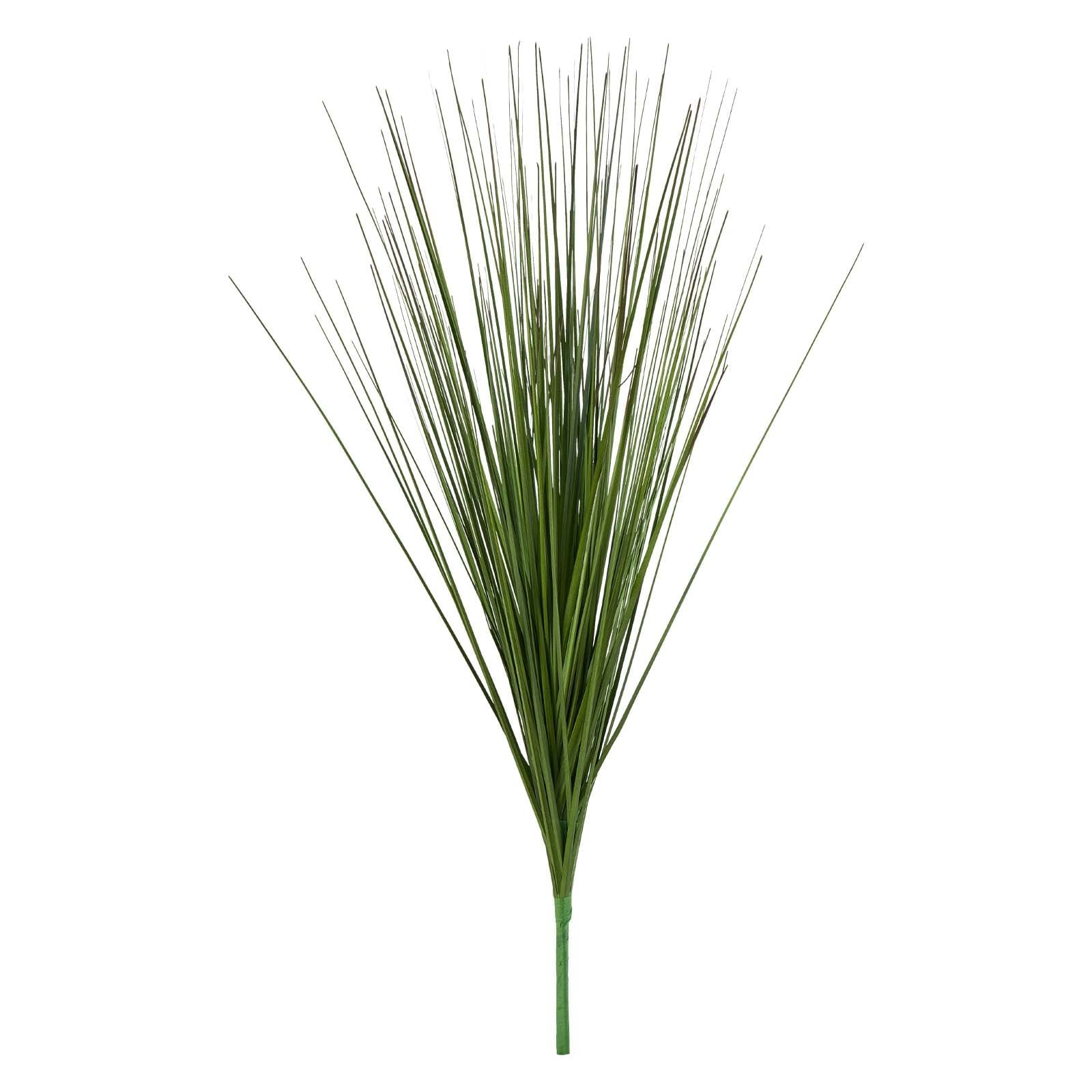 GIVIMO 27-in Artificial Onion Grass 8-Pack Faux Greenery Shrub Stems PVC Fake Grass Plant Filler for Indoor Outdoor Floral Arrangement Vase Pot Home Office Garden Decor