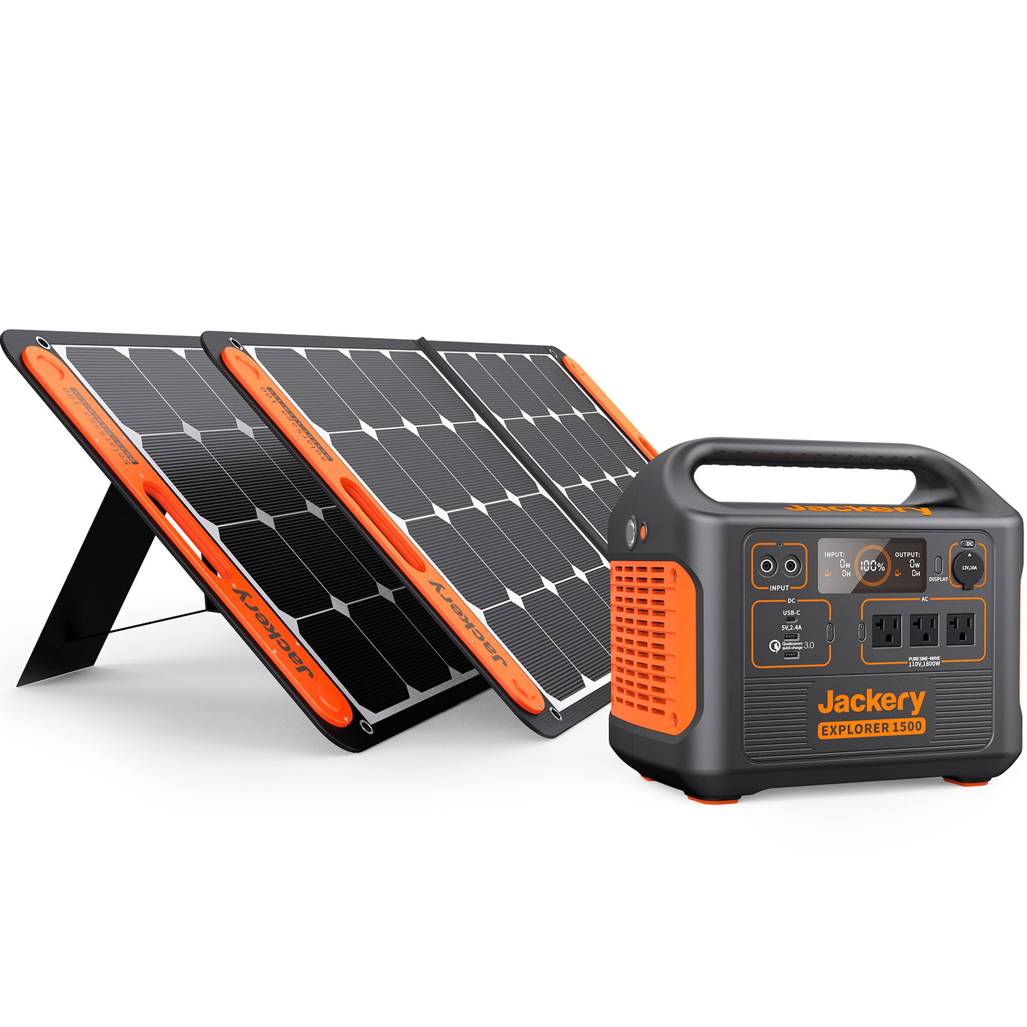 Jackery Solar Generator 1500 with 2 Solar Panels Hour Portable Power Station (2 Solar Panels Included) in the Power Stations department at Lowes.com