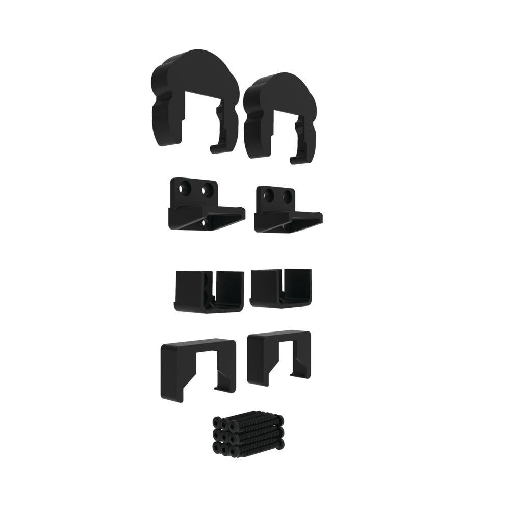 Freedom 73045645 6.437-in x 3.187-in Cambridge Matte Black Aluminum Line connector 4 -Pack