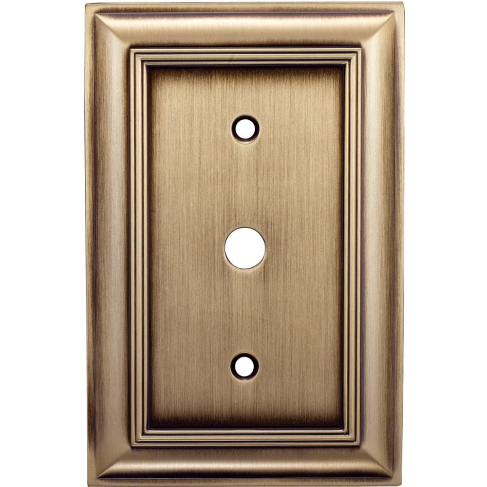 NOS SMOOTH GOLD FINISH WALL PLATE, BELL 1-GANG SINGLE RECEPTACLE 