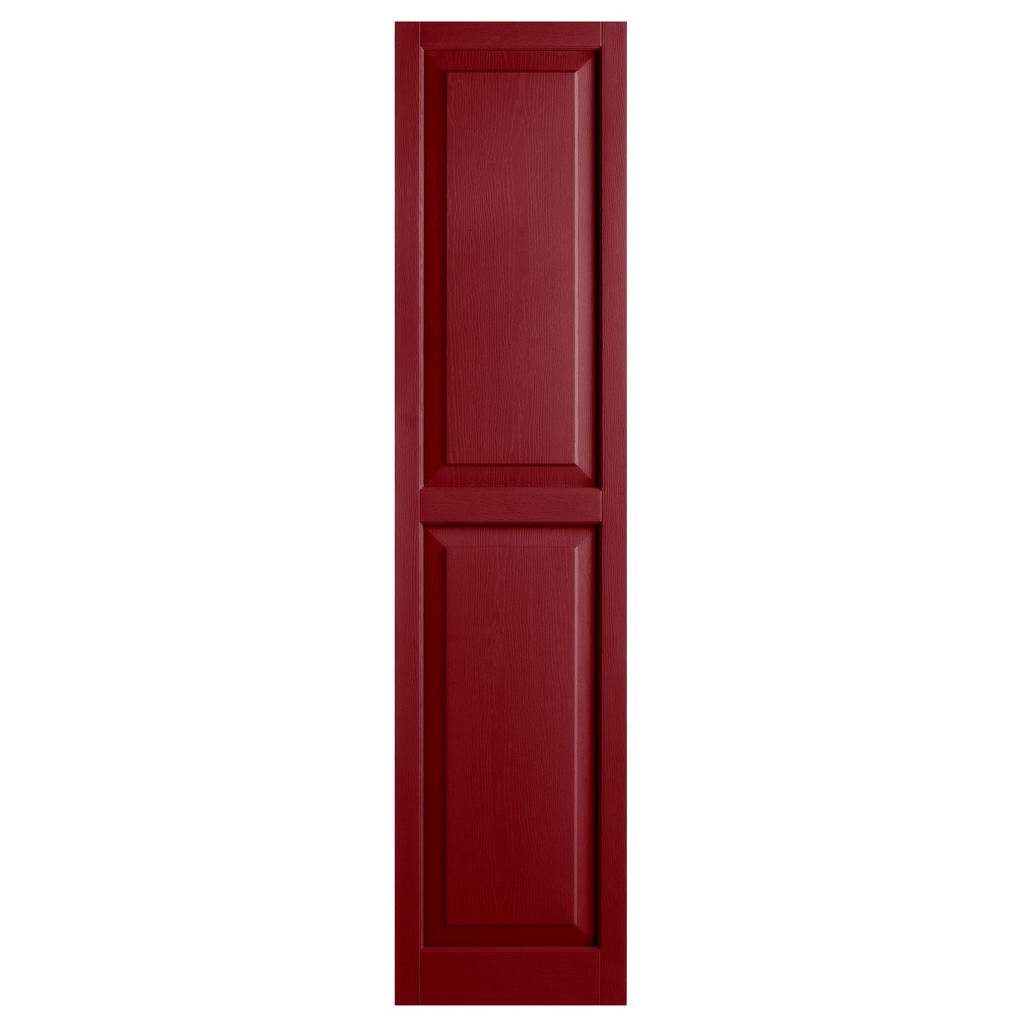 Alpha VNB1567CBRP 2-Pack Cranberry Raised Panel Vinyl Exterior Shutters (Common: 15-in x 67-in; Actual: 14.75-in x 66.13-in)