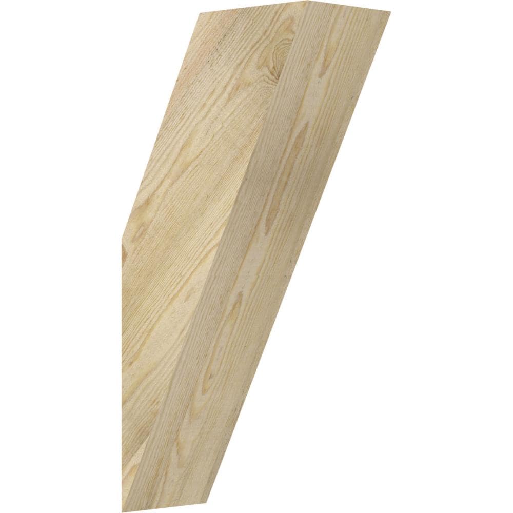 Ekena Millwork BRC06X12X24TRA00RDF 6-in x 12-in x 24-in Douglas Fir Unfinished Wood Traditional Rough Sawn Knee Brace