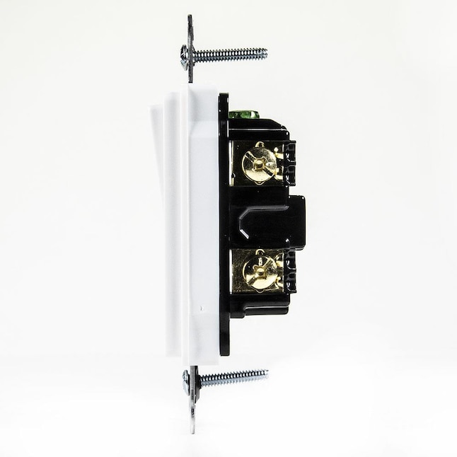 Hubbell 15/20-Amp Single-Pole White Rocker Residential/Commercial Light Switch Hubbell 15/20-Amp Single-Pole White Rocker Residential/Commercial Light Switch