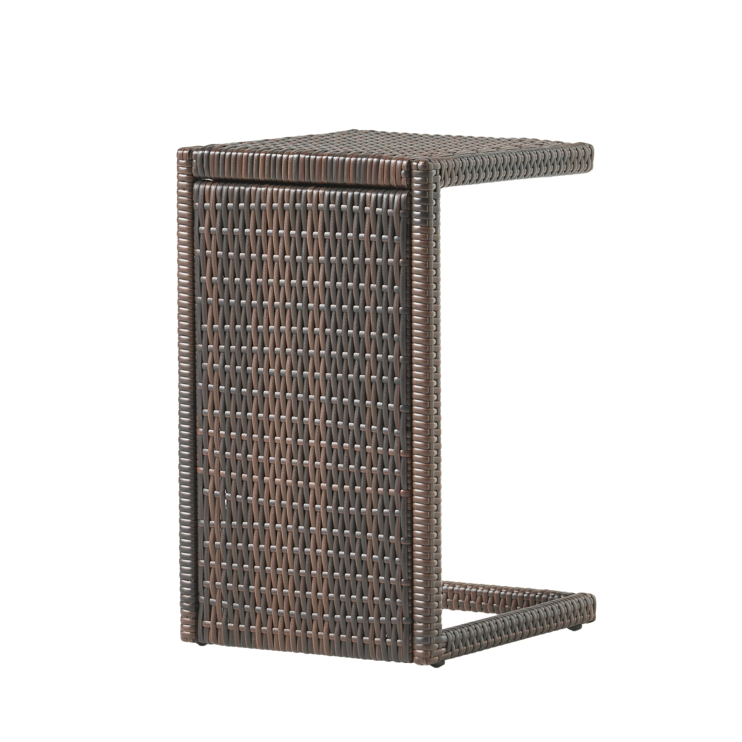 Best Selling Home Decor 297003 Bucharest Rectangle Rattan Outdoor End Table 14.5-in W x 15.5-in L