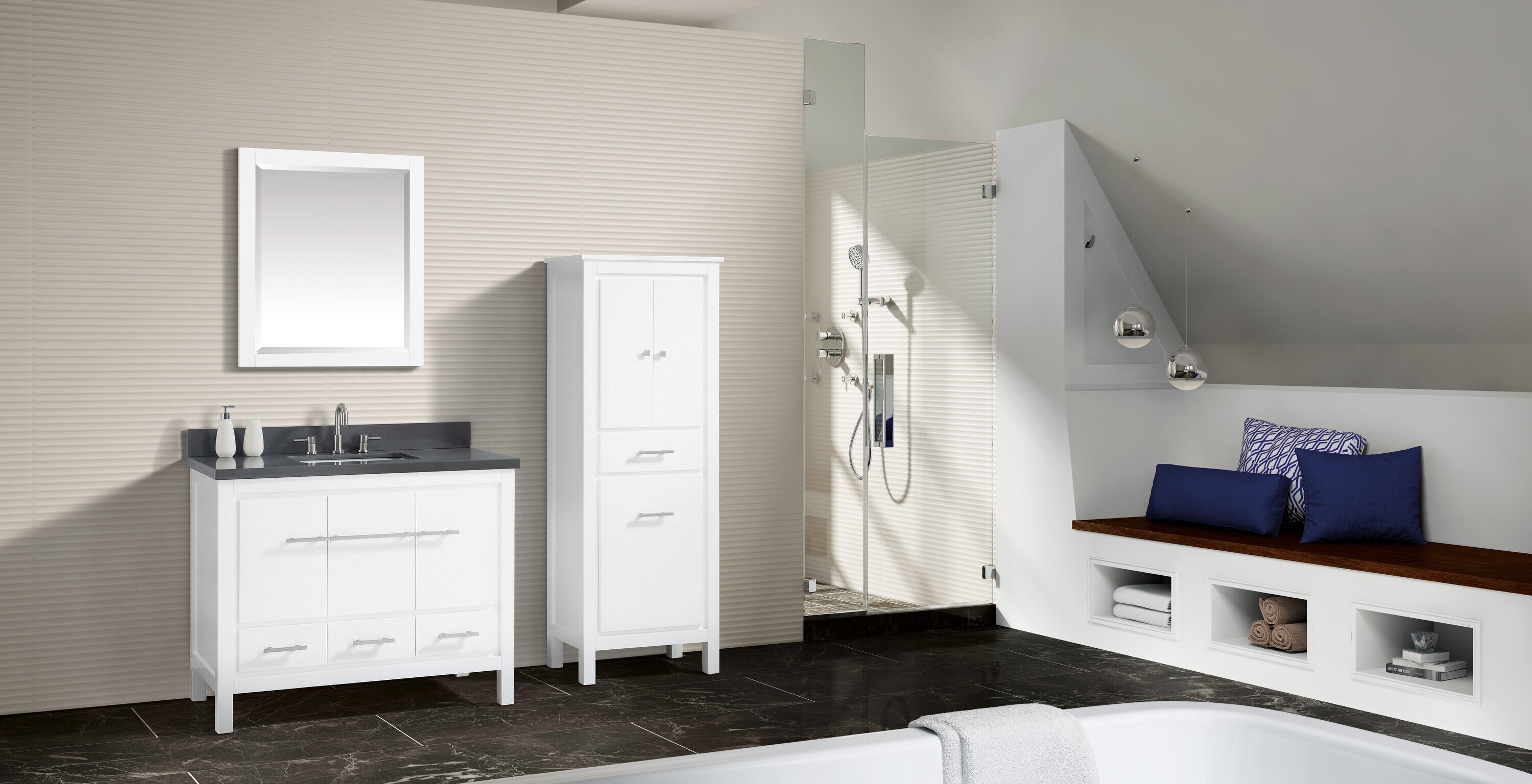 Azzuri RILEY-VS43-WT Bath-Vanity-Combo - View #3