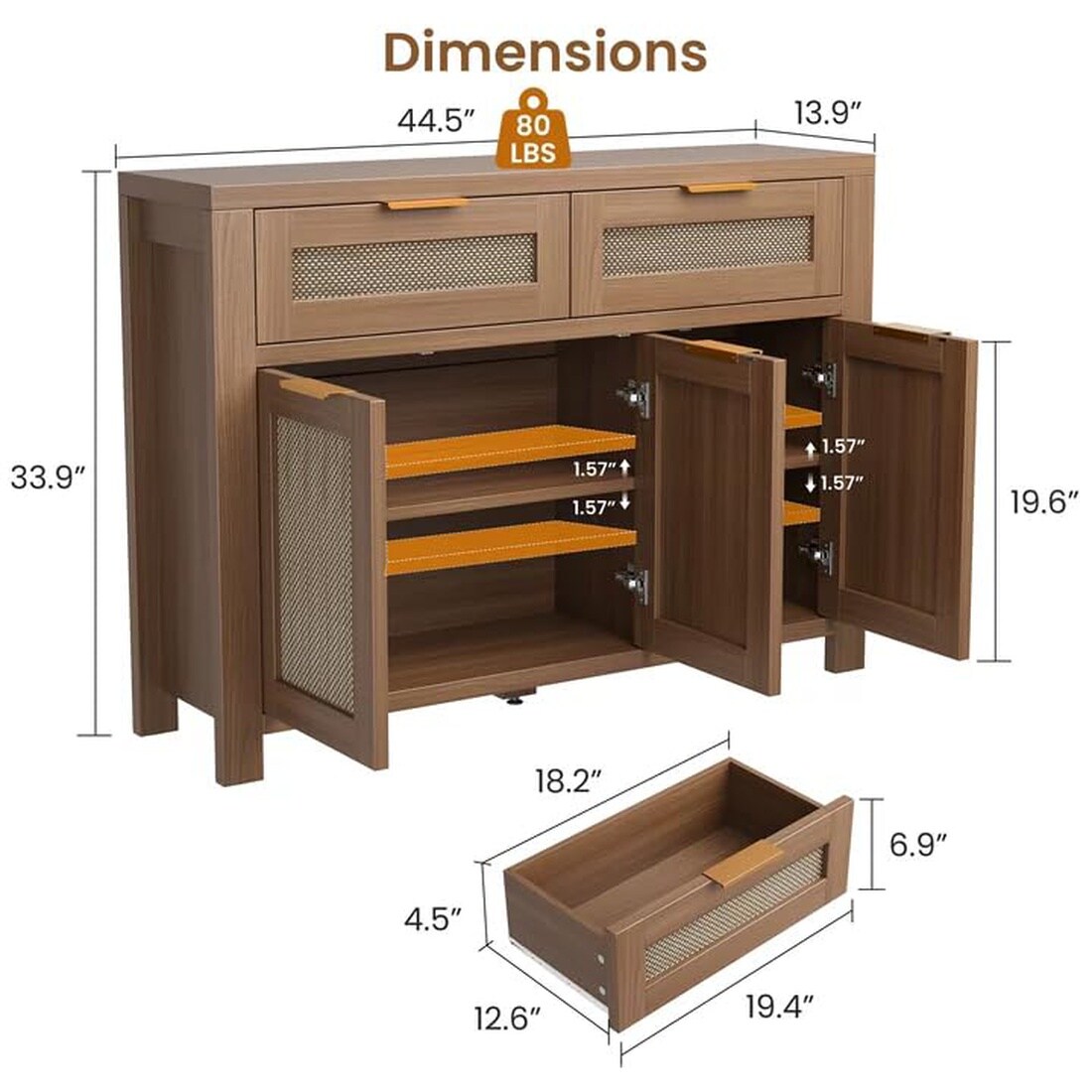 GarveeLife BWR-YHI8S6-8DO132 Pull-Out-Cabinet-Baskets - View #5