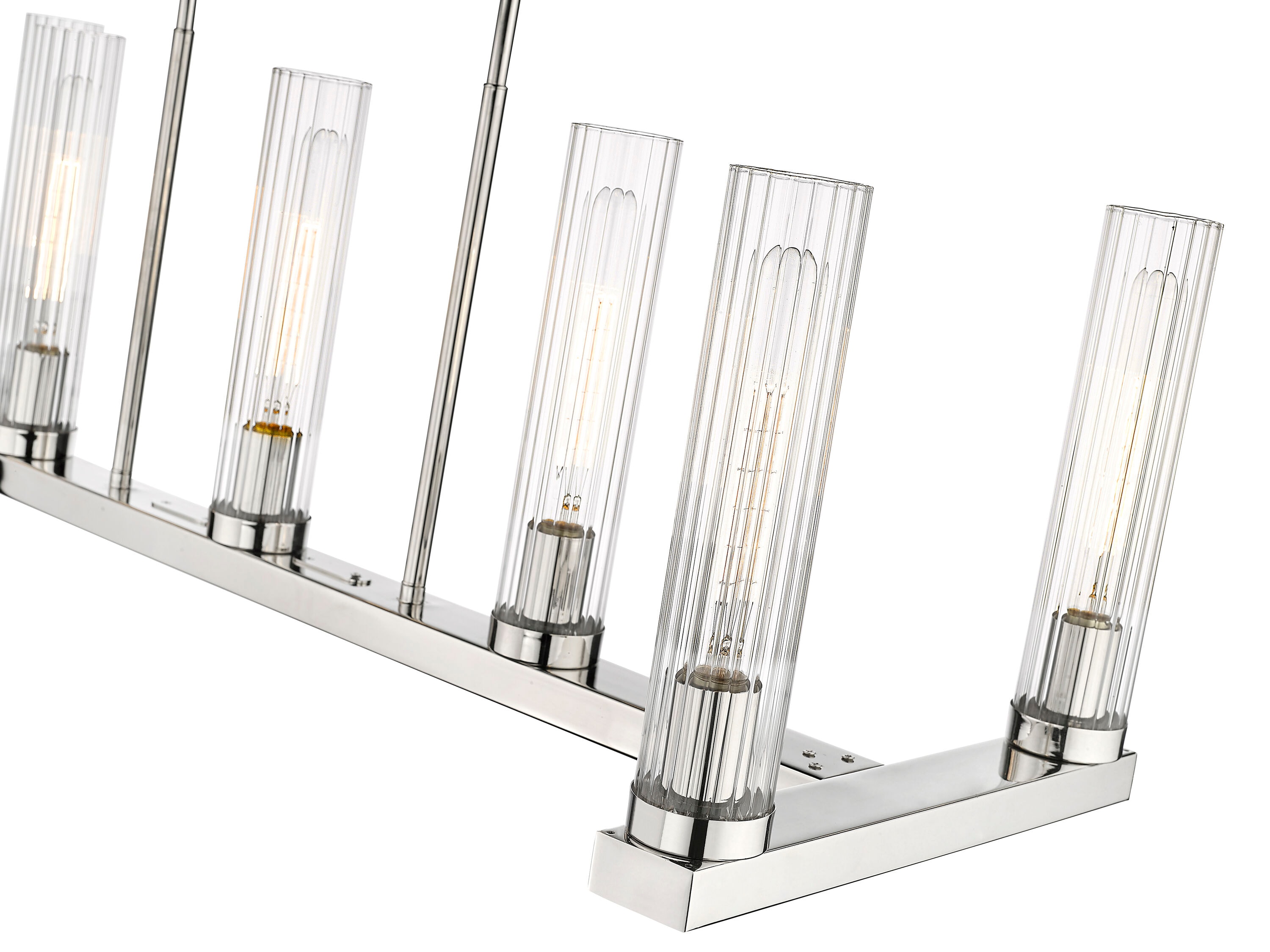 Z-Lite Beau 7 -Light Polished Nickel Transitional For Use in