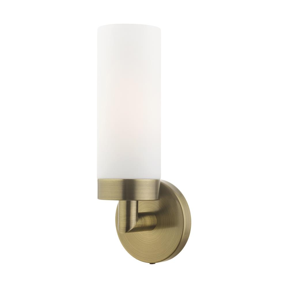 Livex Lighting 15071-01 Aero 4.25-in W 1 -Light Antique Brass Wall Sconce