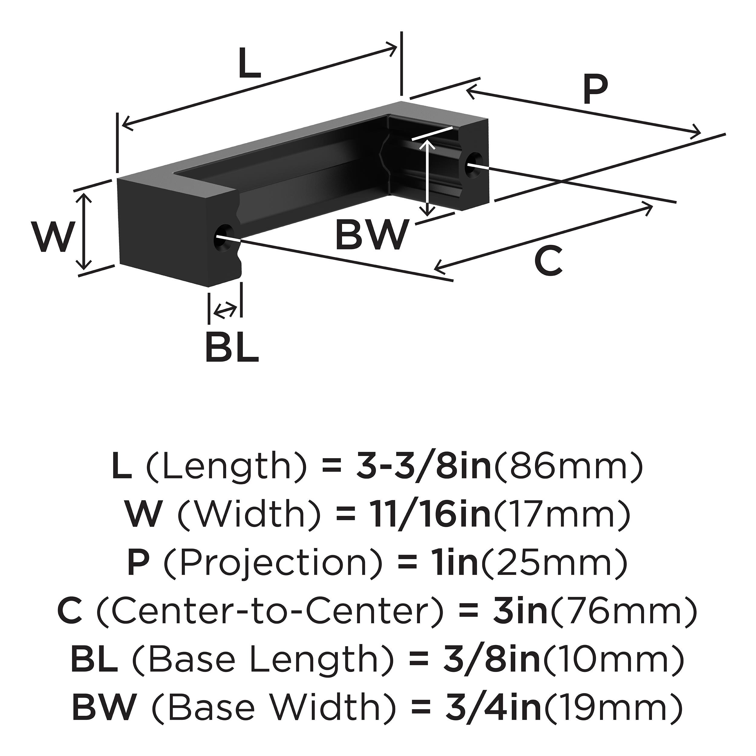 Amerock 25VMP37150MB Cabinet-Pulls - View #4
