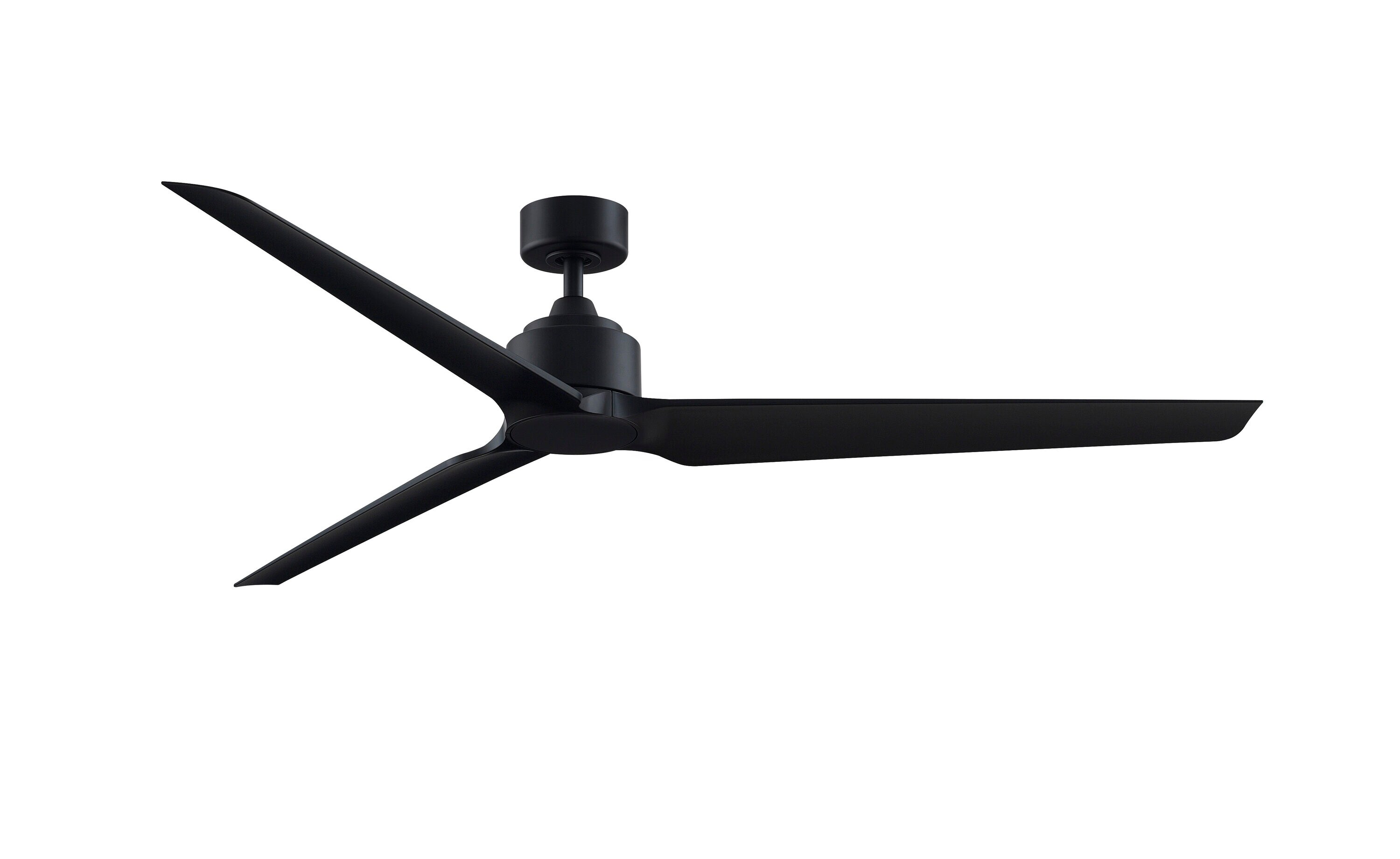 Fanimation FPD8515BLW-72BLW TriAire Custom 72-in Outdoor Smart Black with Black Blades Propeller Ceiling Fan Light Kit Compatible - Remote Included ( 3 -Blade )