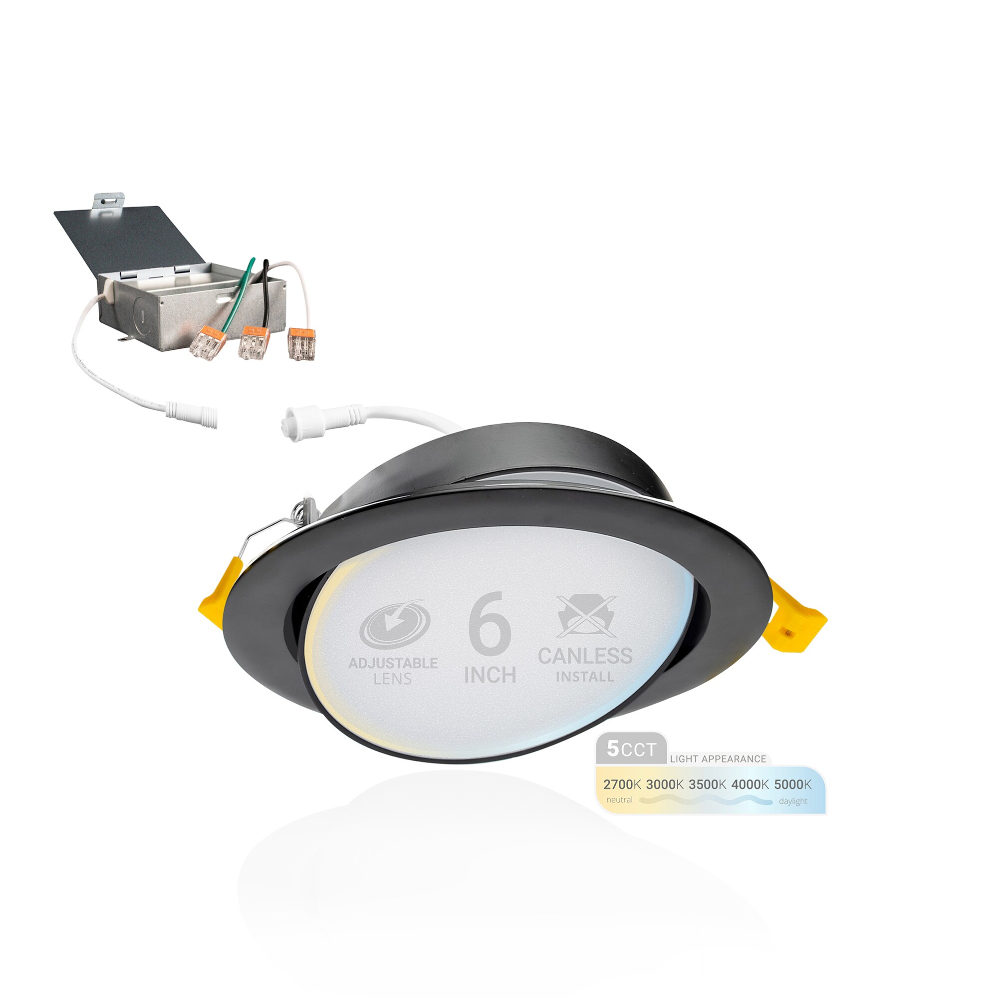 NUWATT NWPADJDL612W5CTBLK6P Led-Retrofit-Downlight - View #2