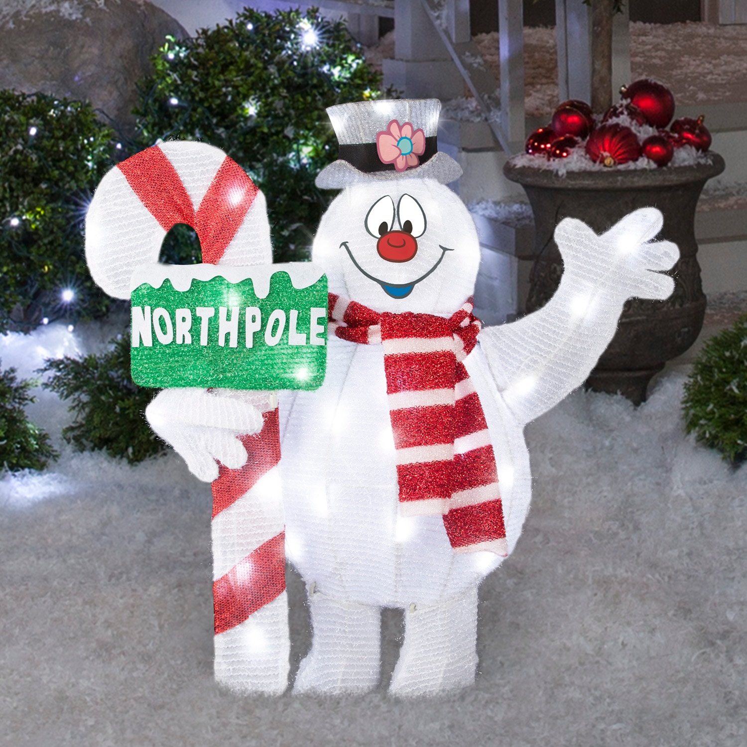 Gemmy G-880925 Frosty the Snowman 28.35-Inches Freestanding Snowman Inflatable with White LED Lights