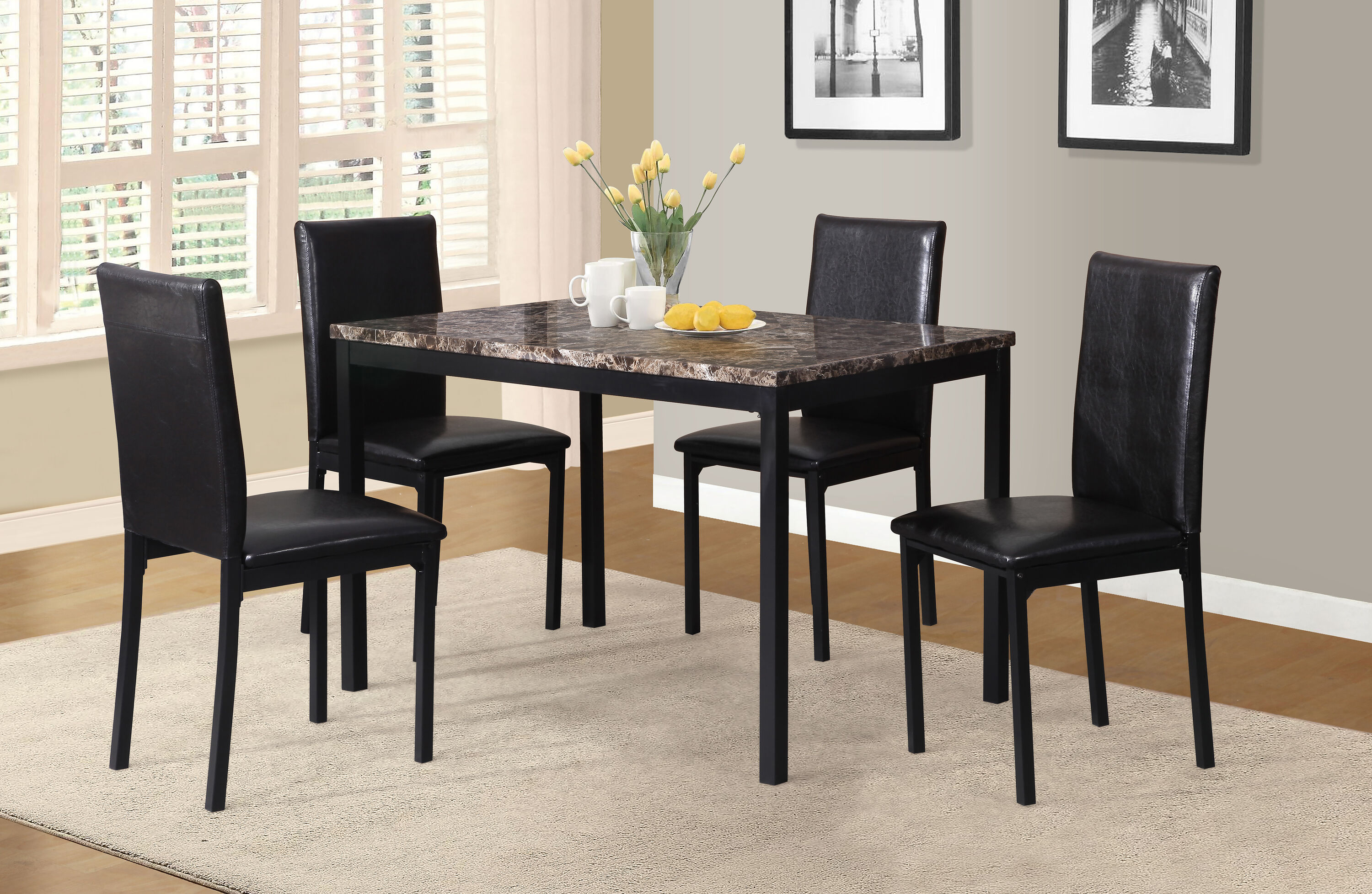 Roundhill Furniture C007BK Dining-Chairs - View #3