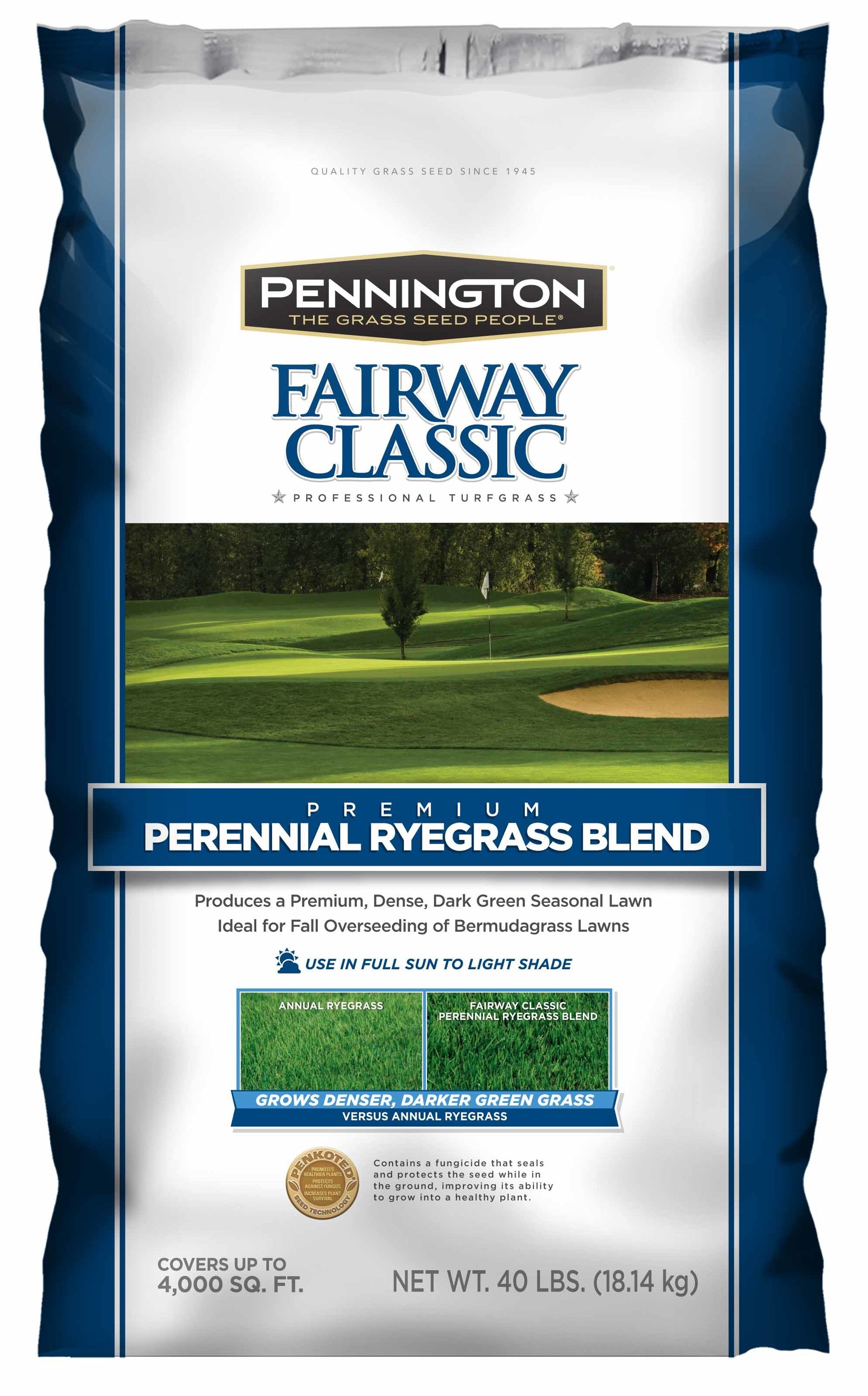 Pennington 2149601320 Fairway Classic 40-lb Perennial Ryegrass Grass Seed