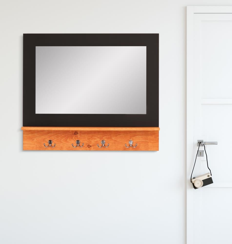 BrandtWorks 2S-358SL 32-in W x 27.5-in H Black Framed Wall Mirror