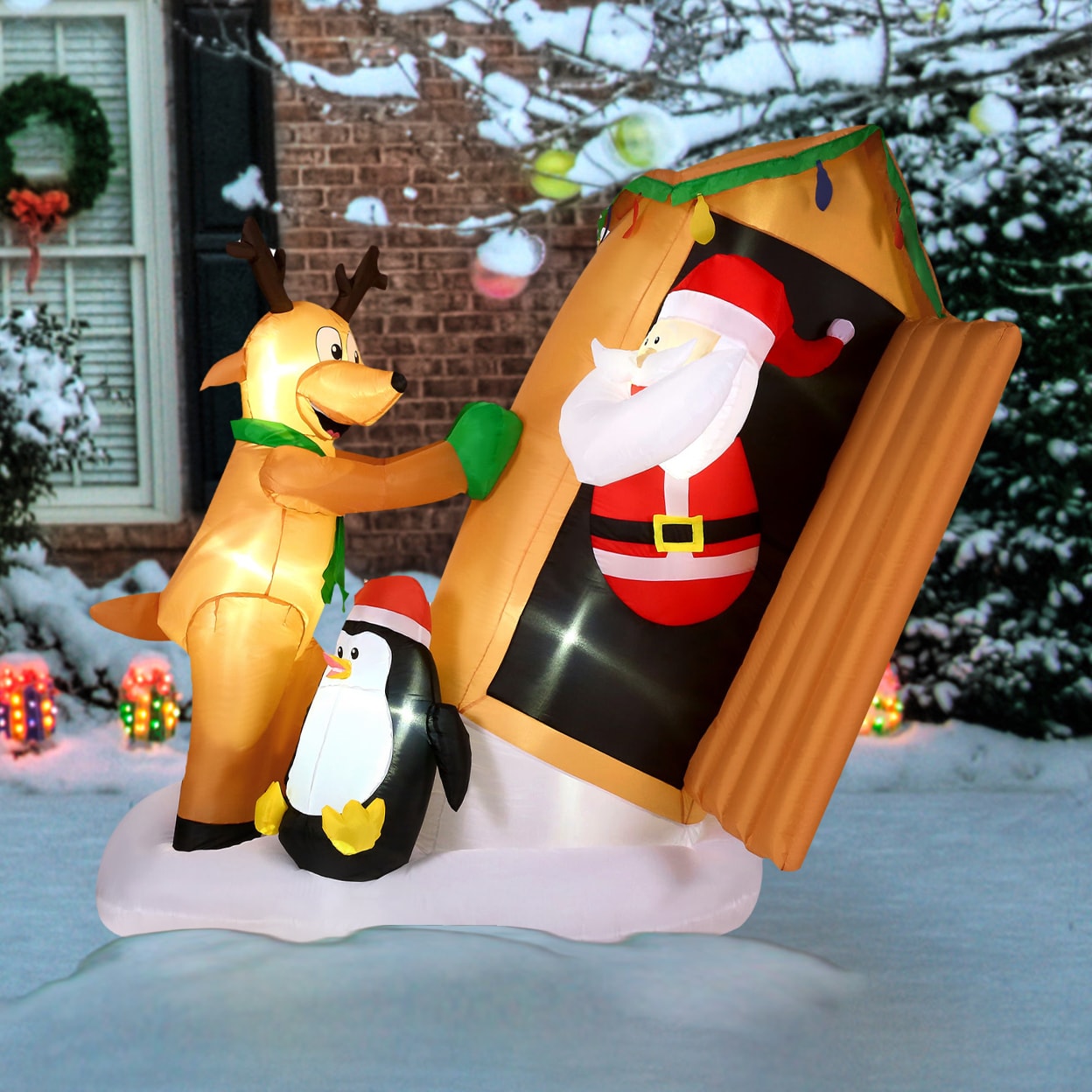 Fraser Hill Farm FHFOUTHSE041-L Christmas-Inflatables - View #2