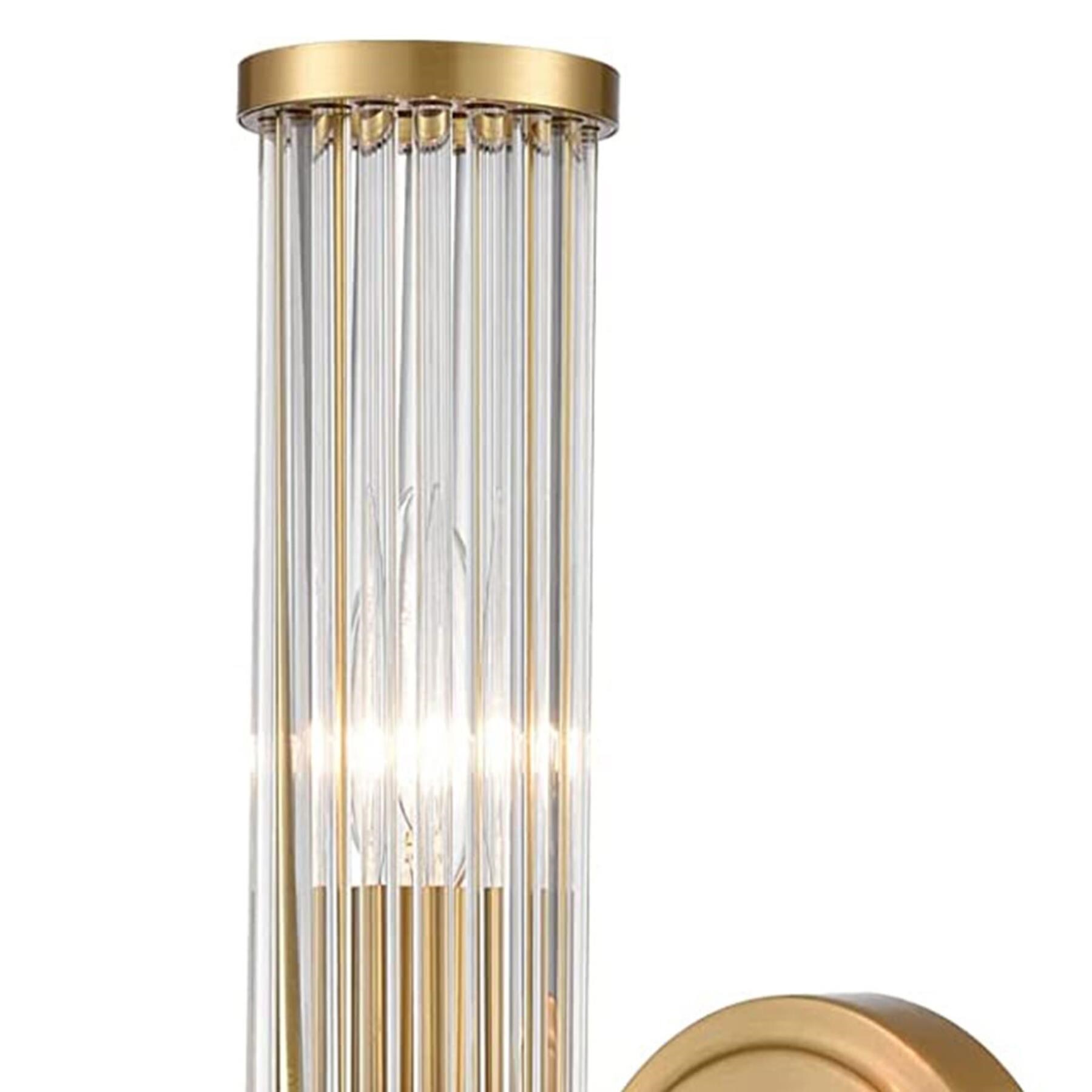 Claxy Gold Crystal Wall Sconce Light for Bedroom in the Wall