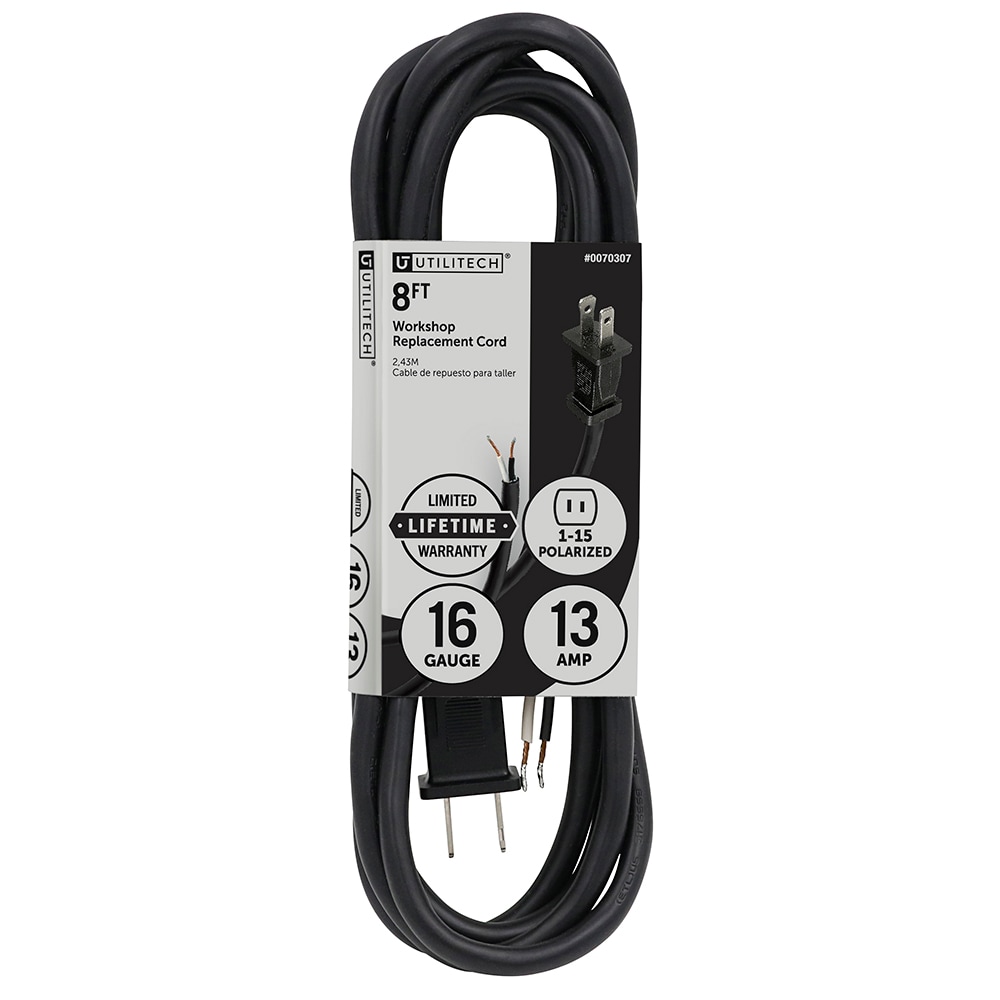 Southwire 6-ft 2-Prong Black Universal Appliance Power Cord in the