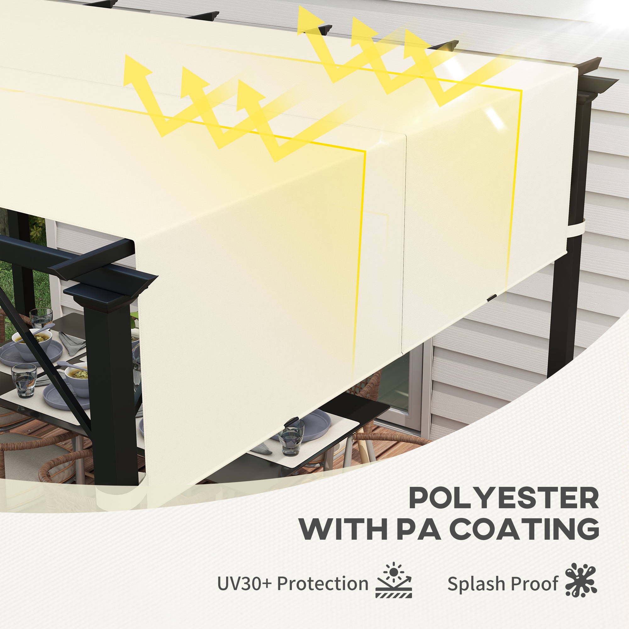 Outsunny 84C-492V00CW Wood-Resin-Gazebos - View #4