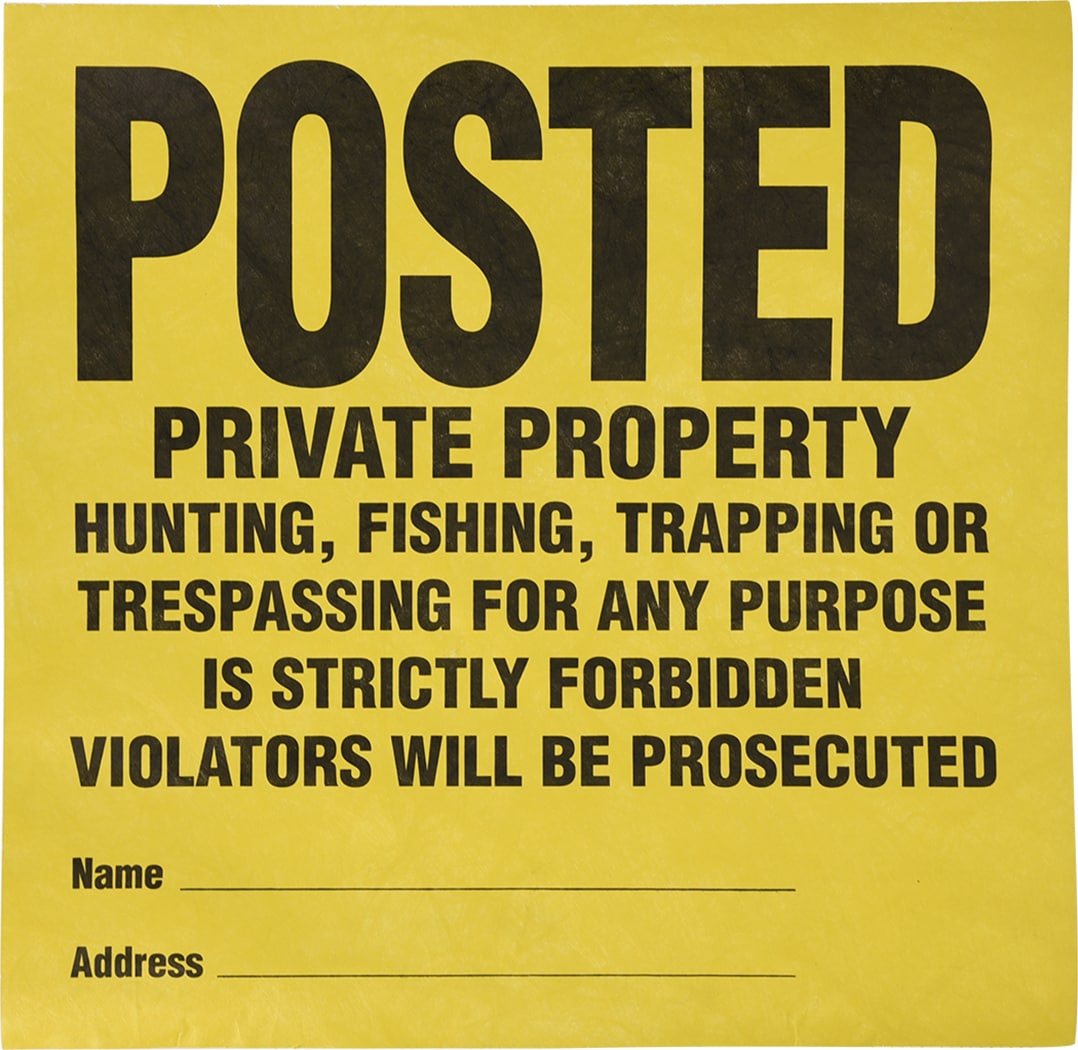 Hillman 4-Inch X 7-Inch No Hunting Or Trespassing Without Permission Signs 100 