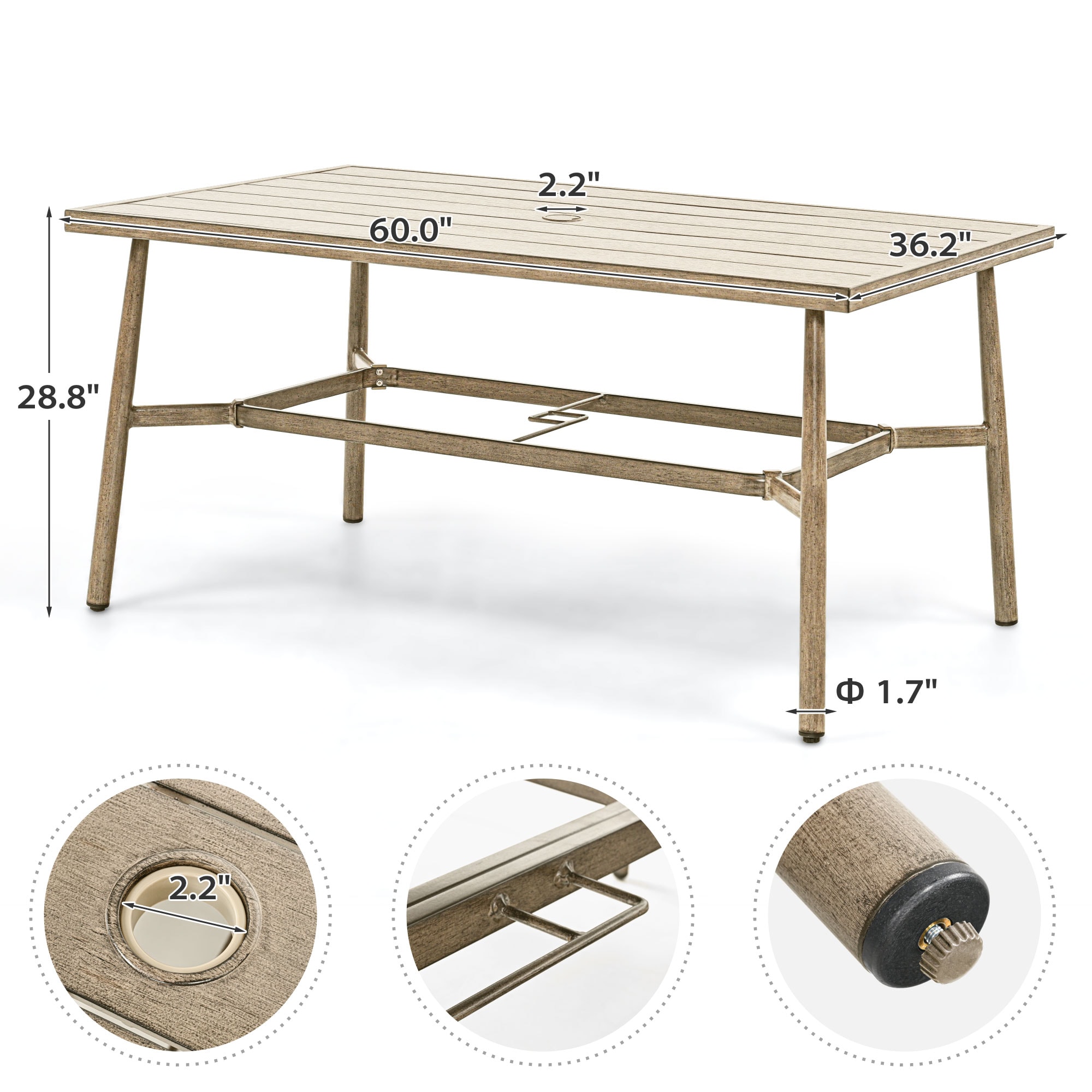 EL-VCZ1-7-ZL-B-WL3 Patio-Tables - View #2
