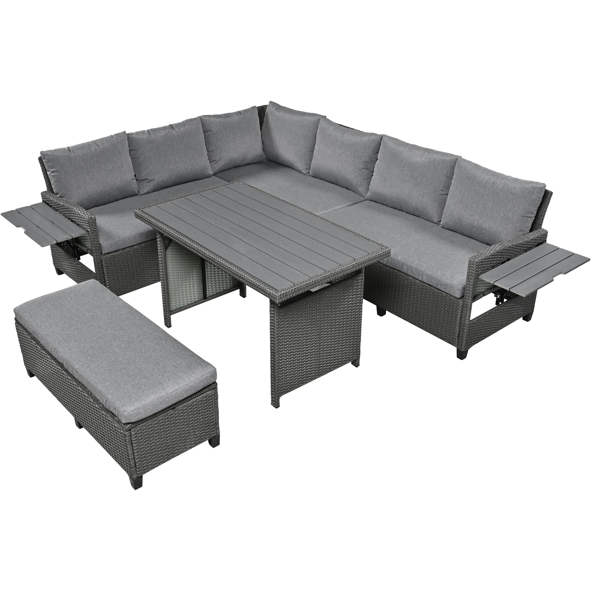Direct Wicker DWS-06AAE-GR Patio-Conversation-Sets - View #4