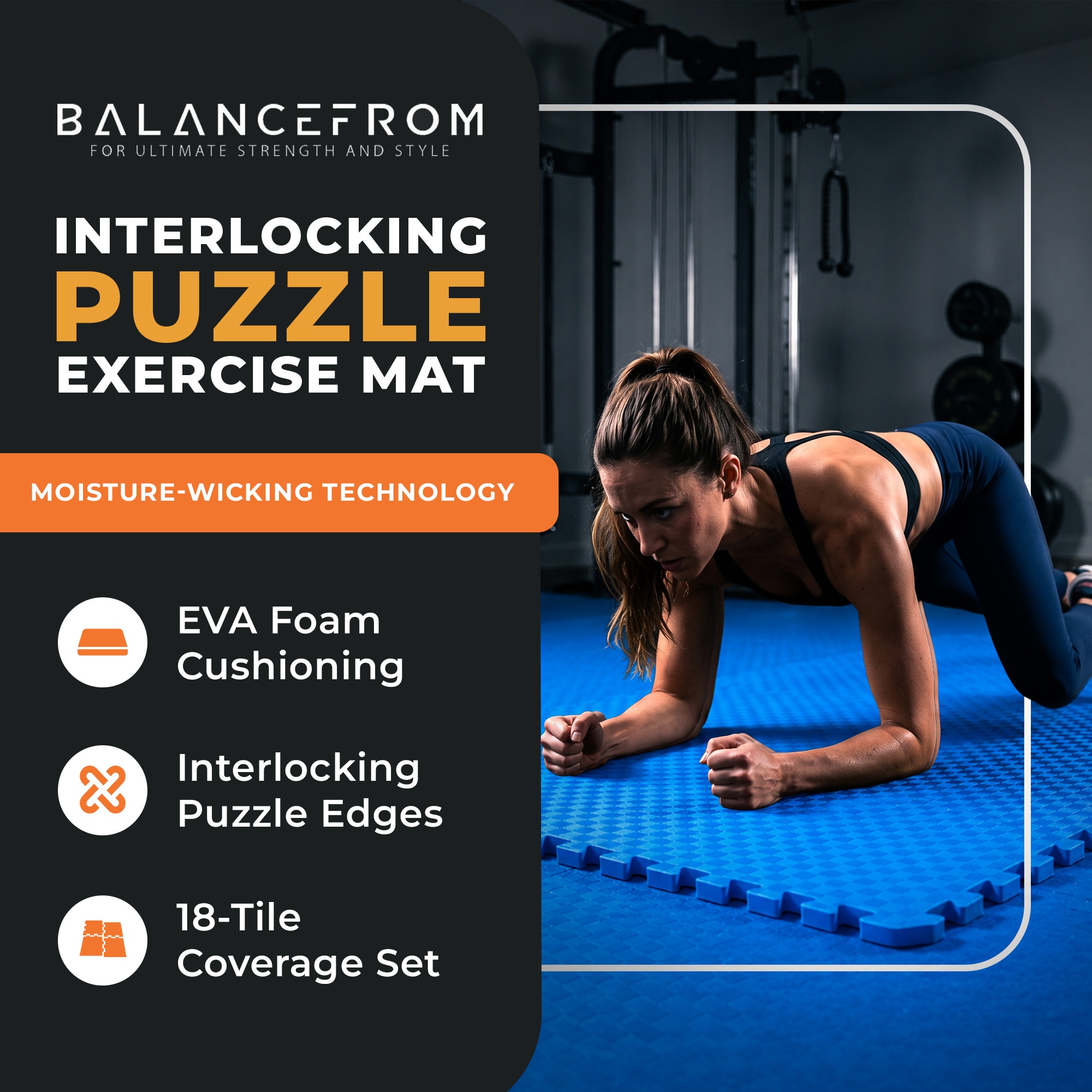Balancefrom BFPM-3PKBL Fitness-Equipment-Mats - View #2