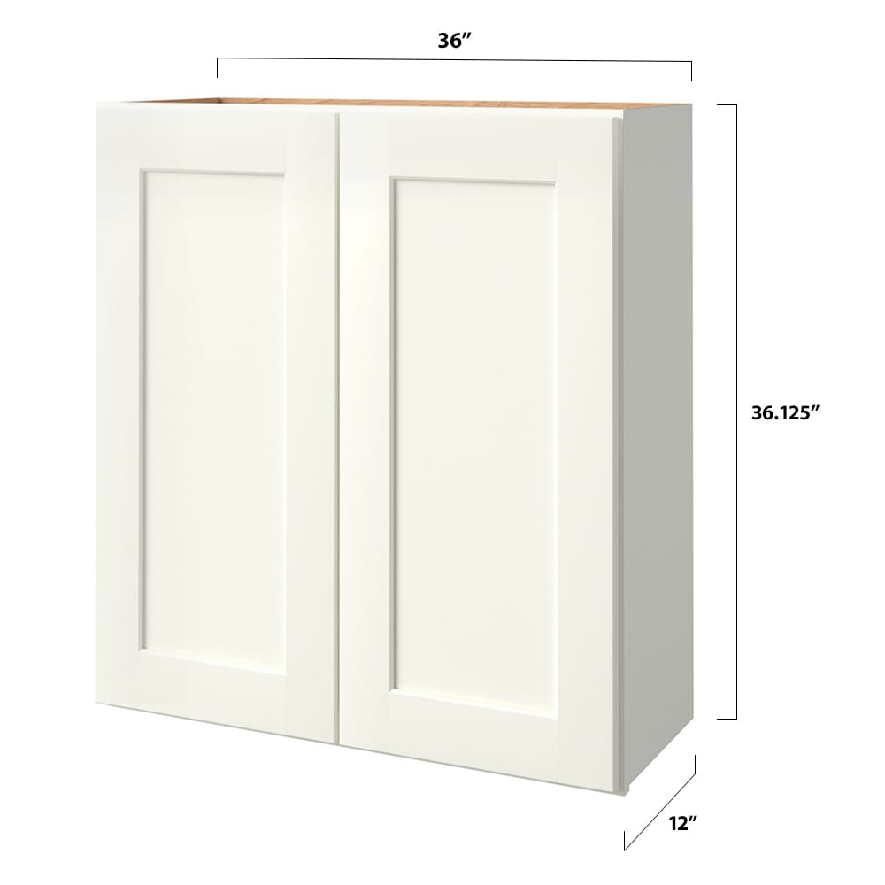 Allen + Roth Aveley 36-in W x 34.5-in H x 24-in D Linen Maple Drawer Base Semi-Custom Cabinet 21363Av