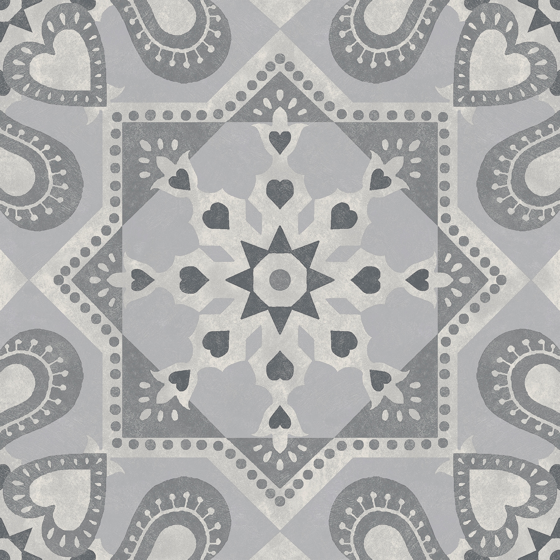 FloorPops TFP3991 Blue 2.76-mil x 12-in W x Waterproof Peel and Stick Patterned look Luxury Vinyl Tile Flooring ( 20-sq ft Carton )