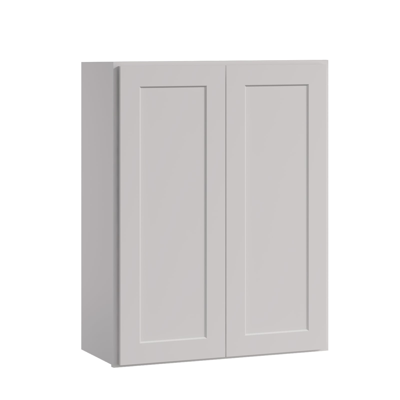 LOVMOR 27-in W x 12-in D x 36-in H in Shaker Dove Plywood Ready to Assemble Wall Kitchen Cabinet with Doors and Shelves