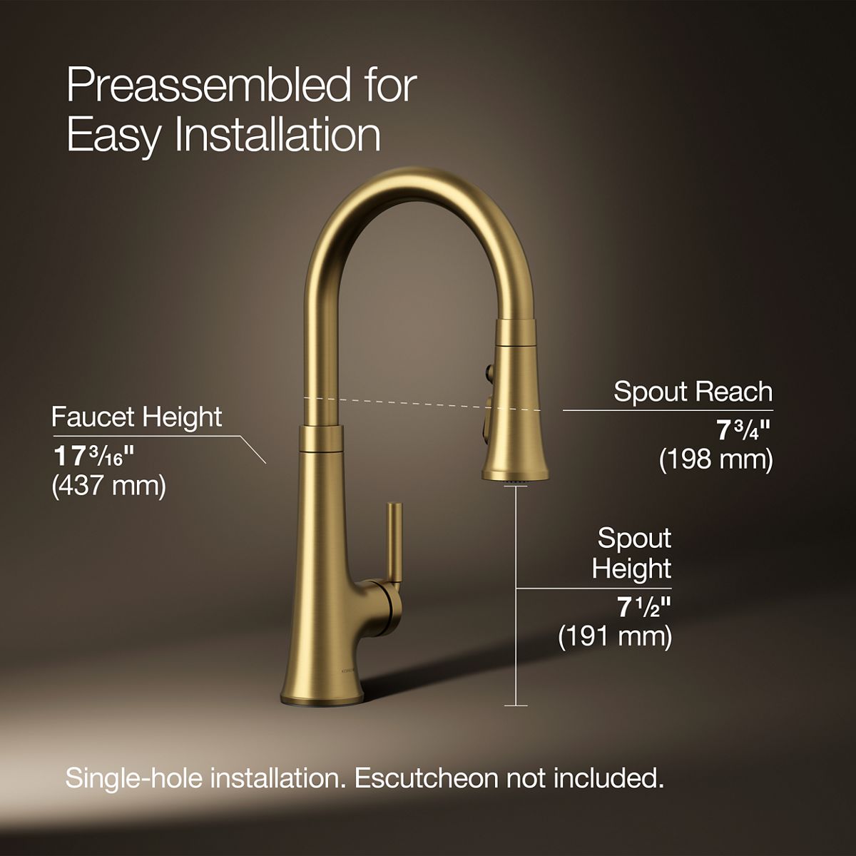 KOHLER 23764-2MB Kitchen-Faucets - View #3