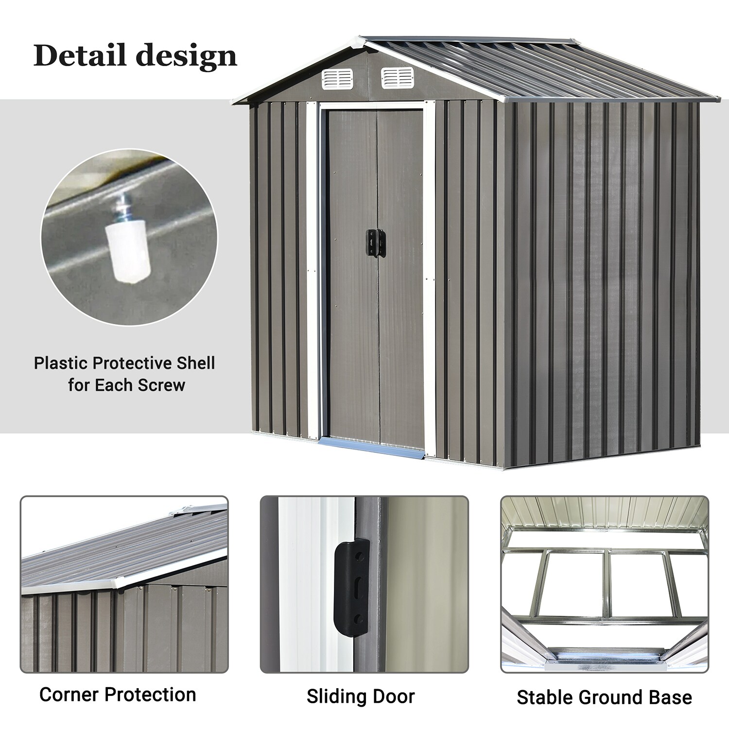 SINOFURN SYA010305WD Metal-Storage-Buildings-Sheds - View #16