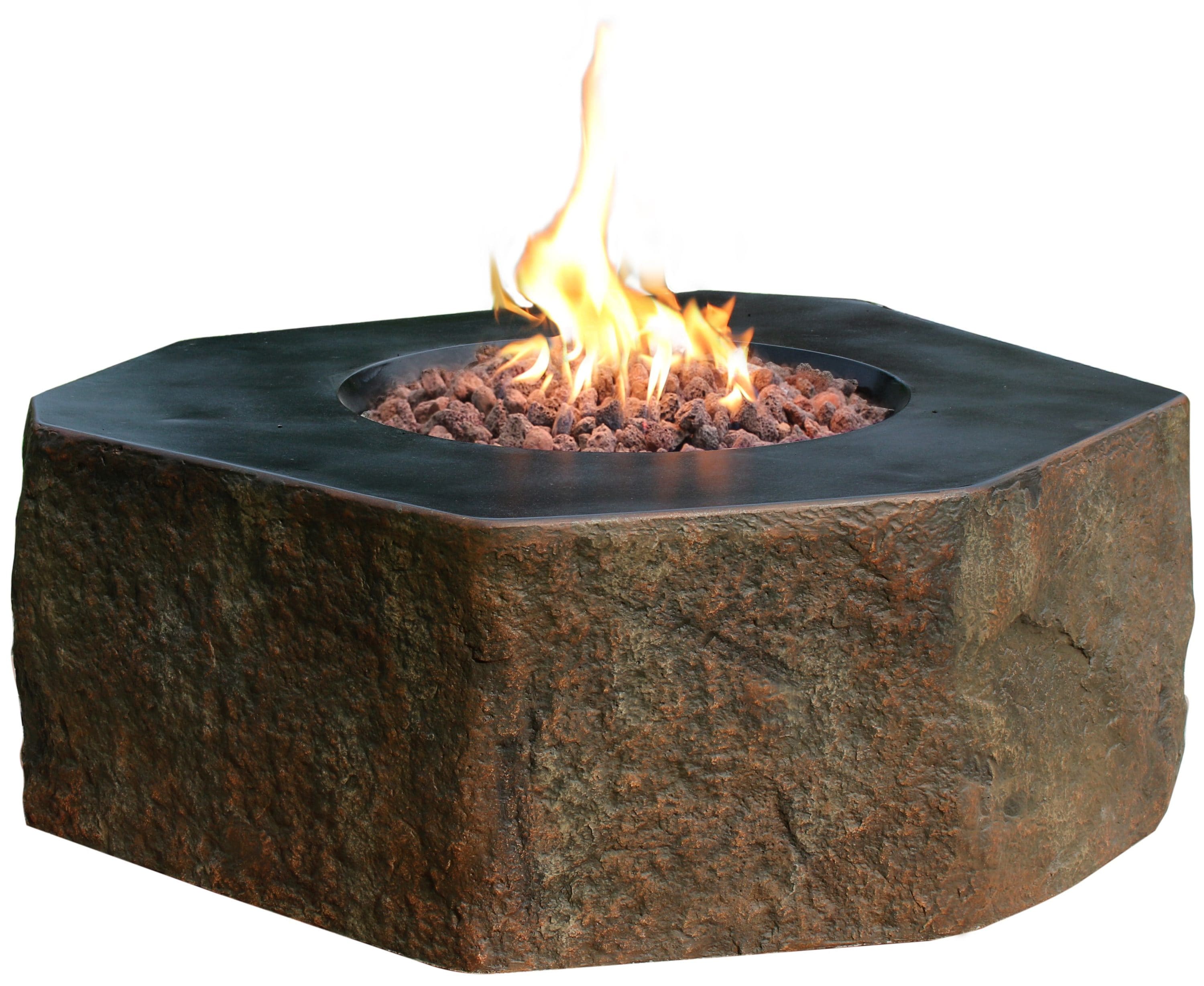 Elementi Columbia 42 In W 45000 Btu Brown Concrete Natural Gas Fire Pit In The Gas Fire Pits Department At Lowes Com