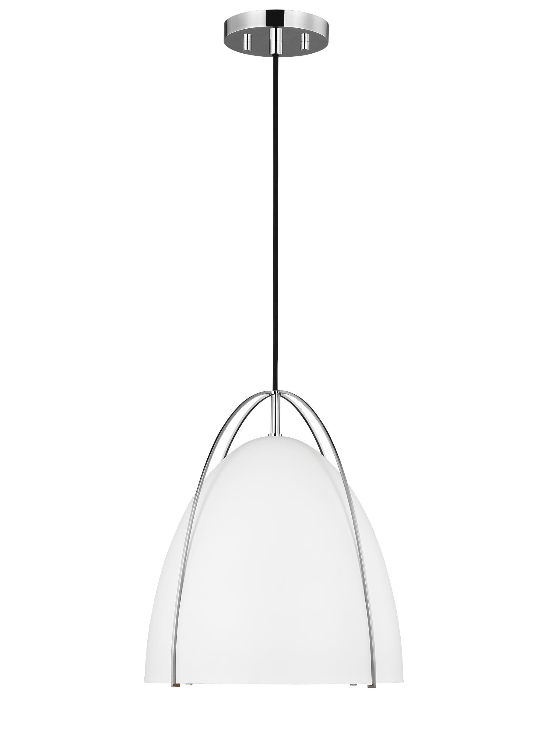 Generation Lighting 6551801-05 Norman Chrome Modern/contemporary Dome Medium Hanging Pendant light