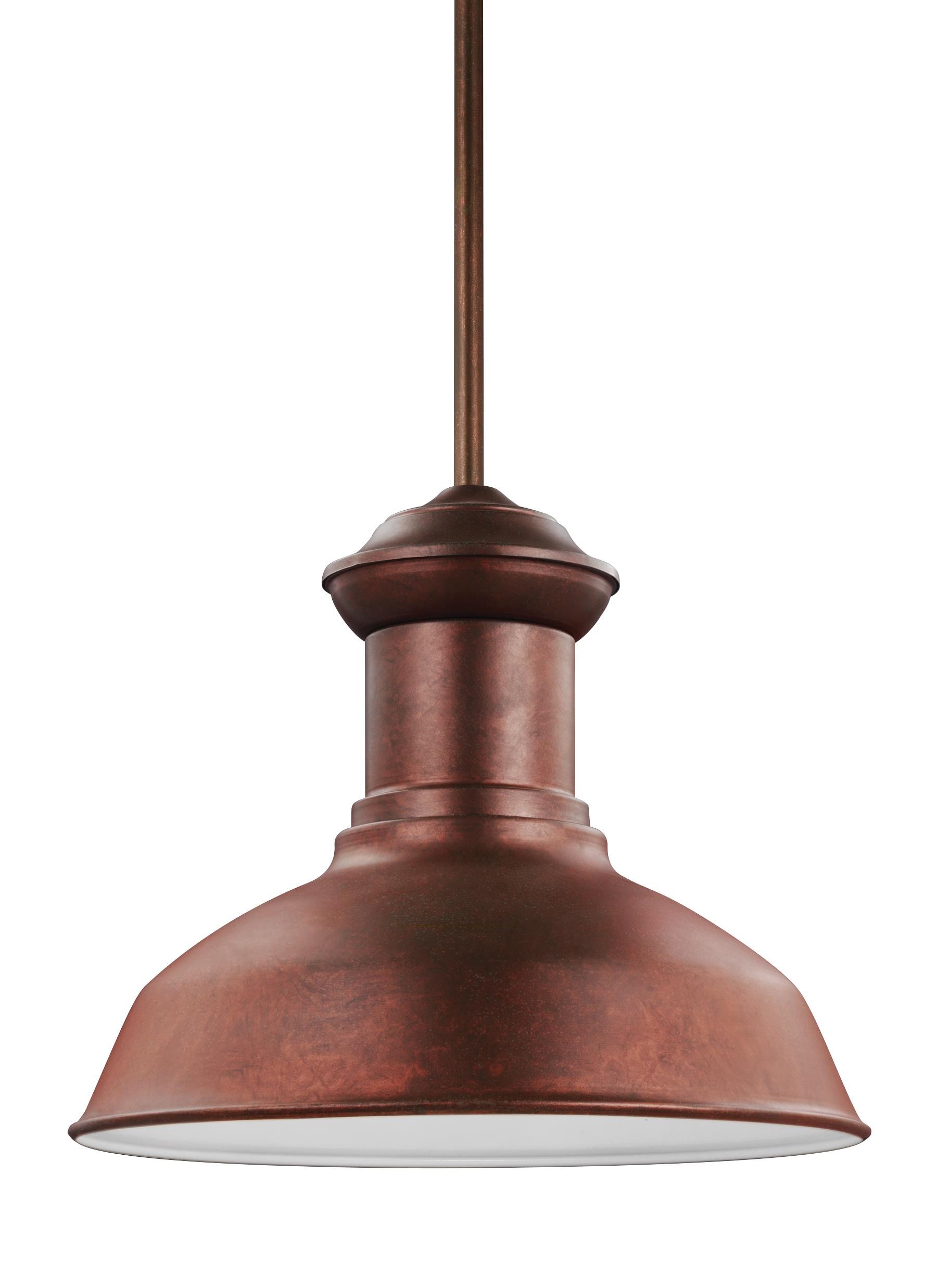 large copper pendant light