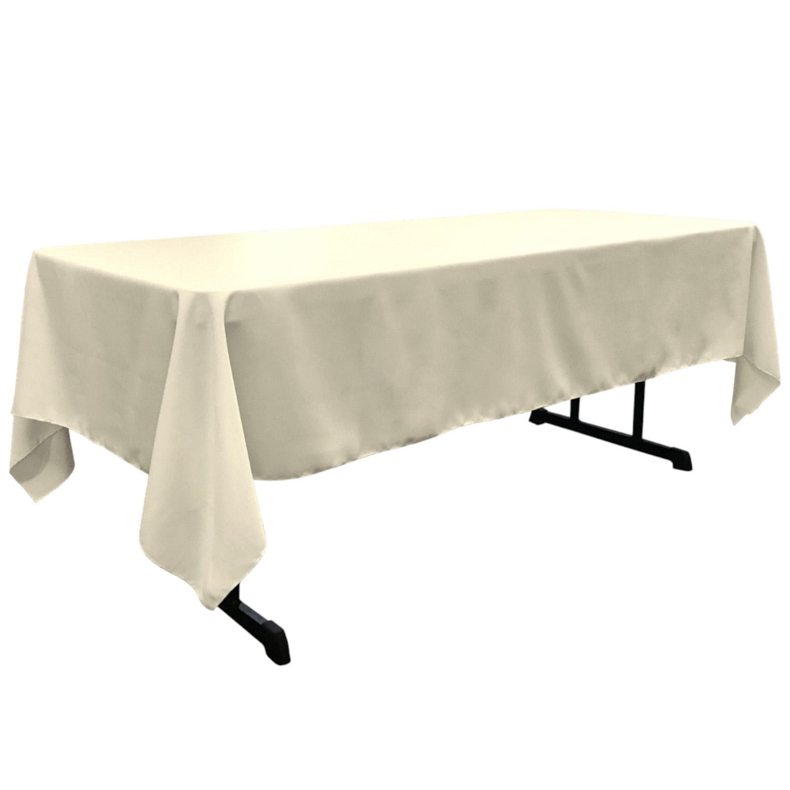 Slickblue Rectangular Poplin Tablecloth with Serged Edge Seamless Design Fitted Indoor Table Cover for Dining Banquet and Buffet Tables - Multiple Color Options