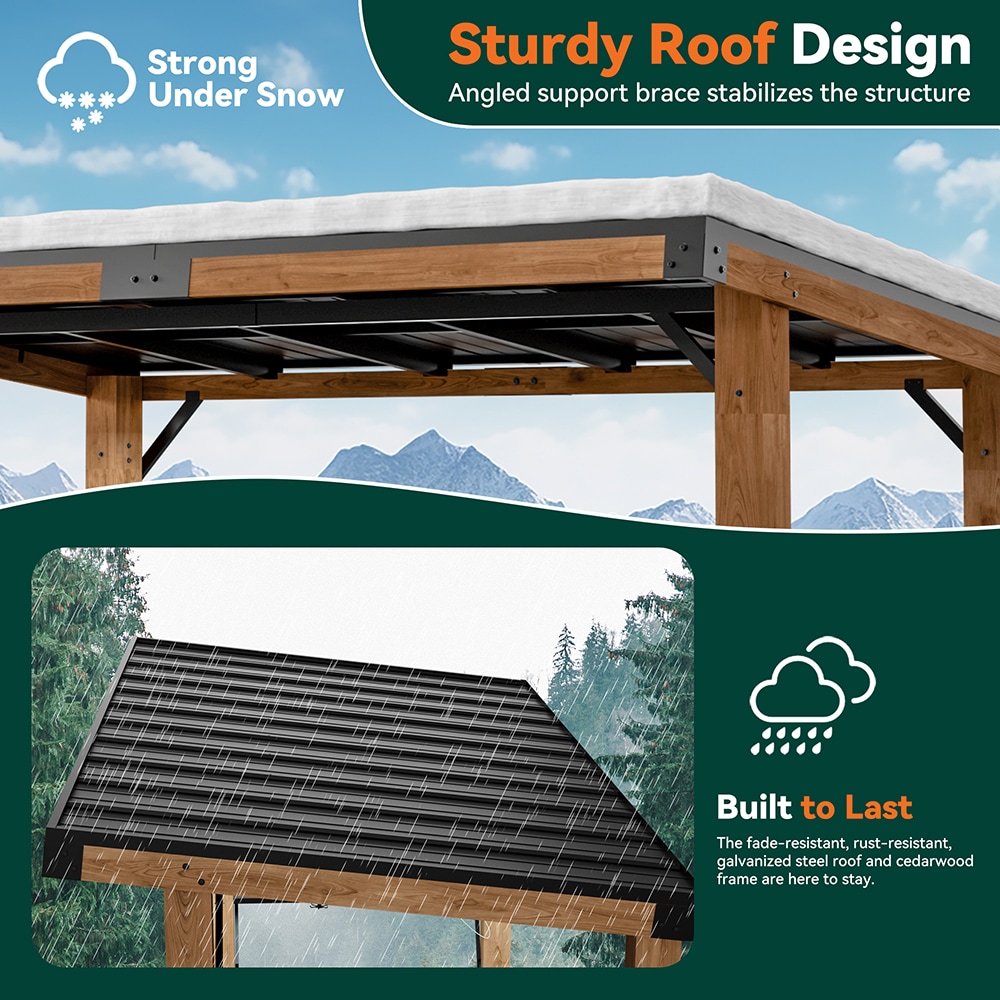 ELEVATE OUTDOORS IG10600150 Wood-Resin-Gazebos - View #4