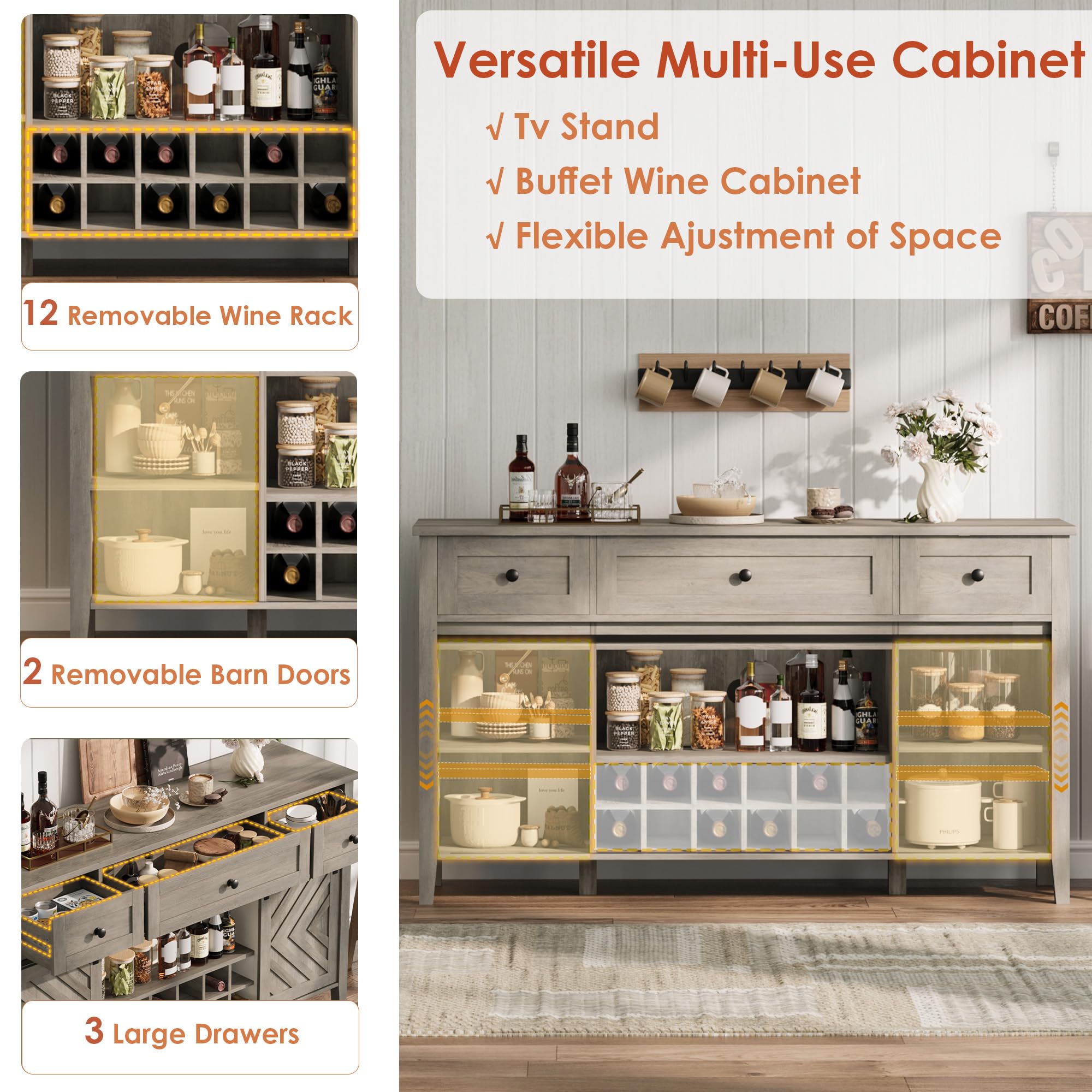 GarveeLife LEEW-PHK-339BBKRU Cabinets-Kitchen - View #4