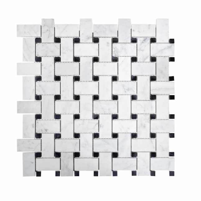 Basket Weave Marble Mosaic Tile, Best Thinset For Marble Mosaic Tile