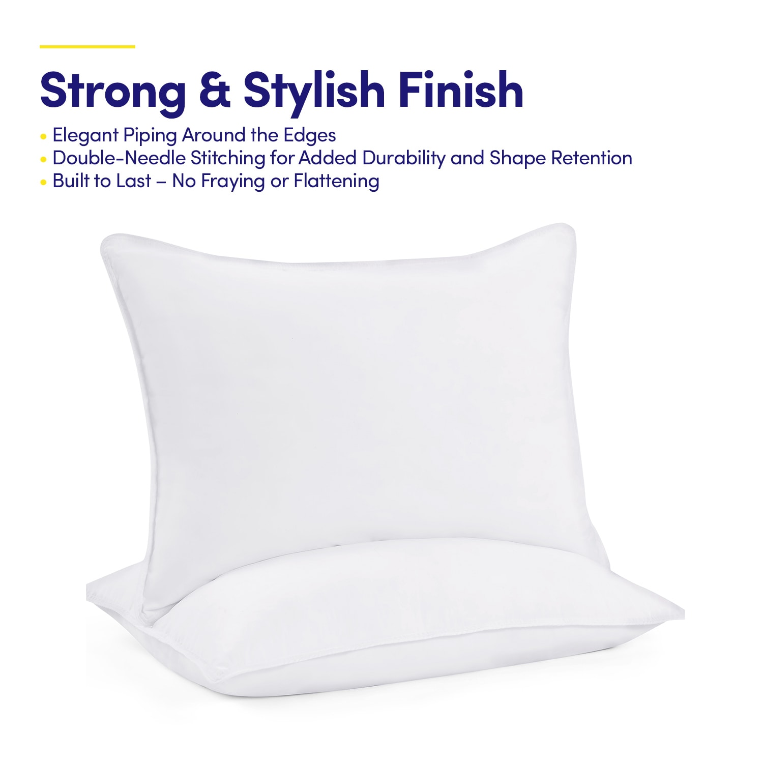 Sweet Home Collection LOW-MIC-PILL-2PK-QN Orthopedic-Pillows-Cushions - View #2