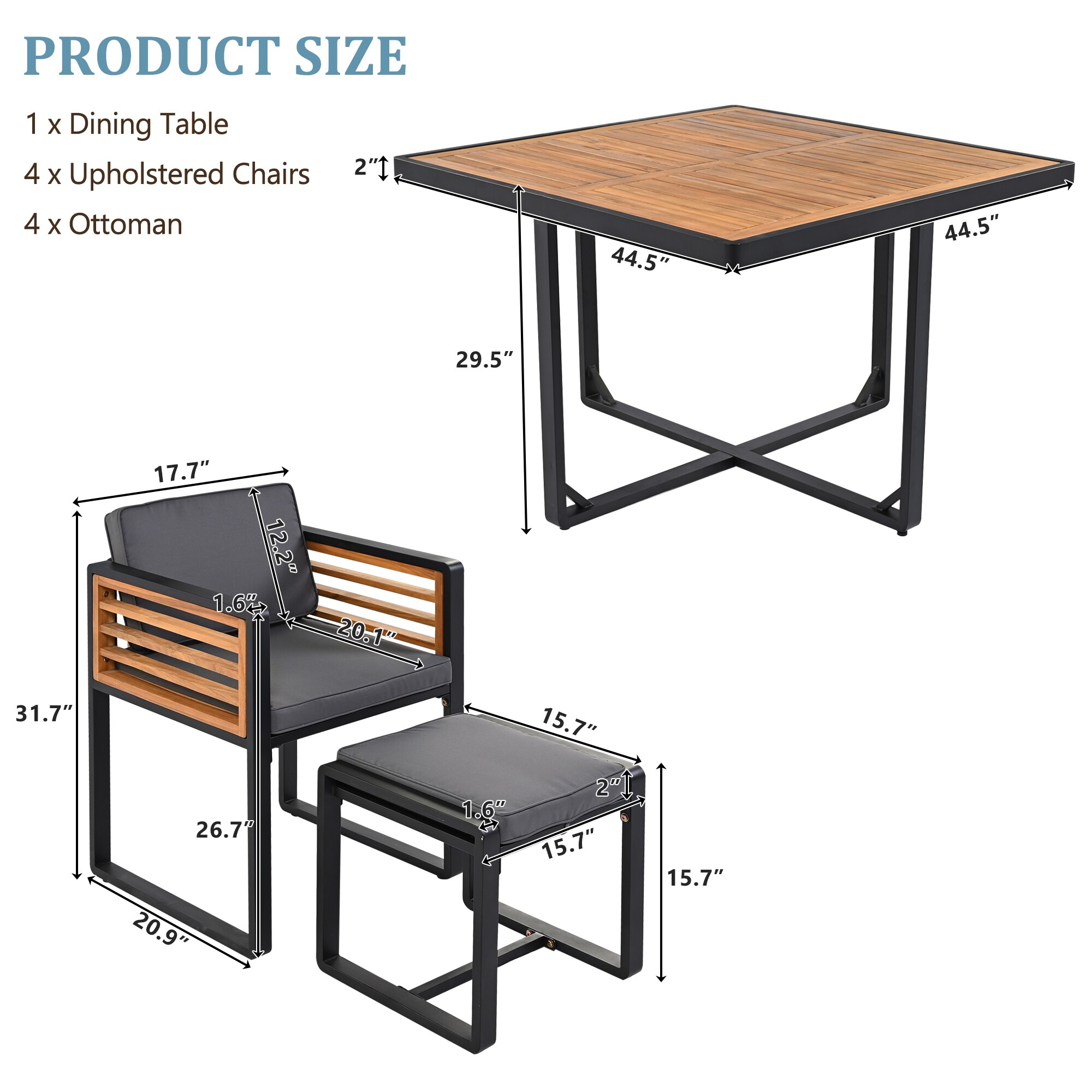 SINOFURN SYA010494GY Patio-Dining-Sets - View #12
