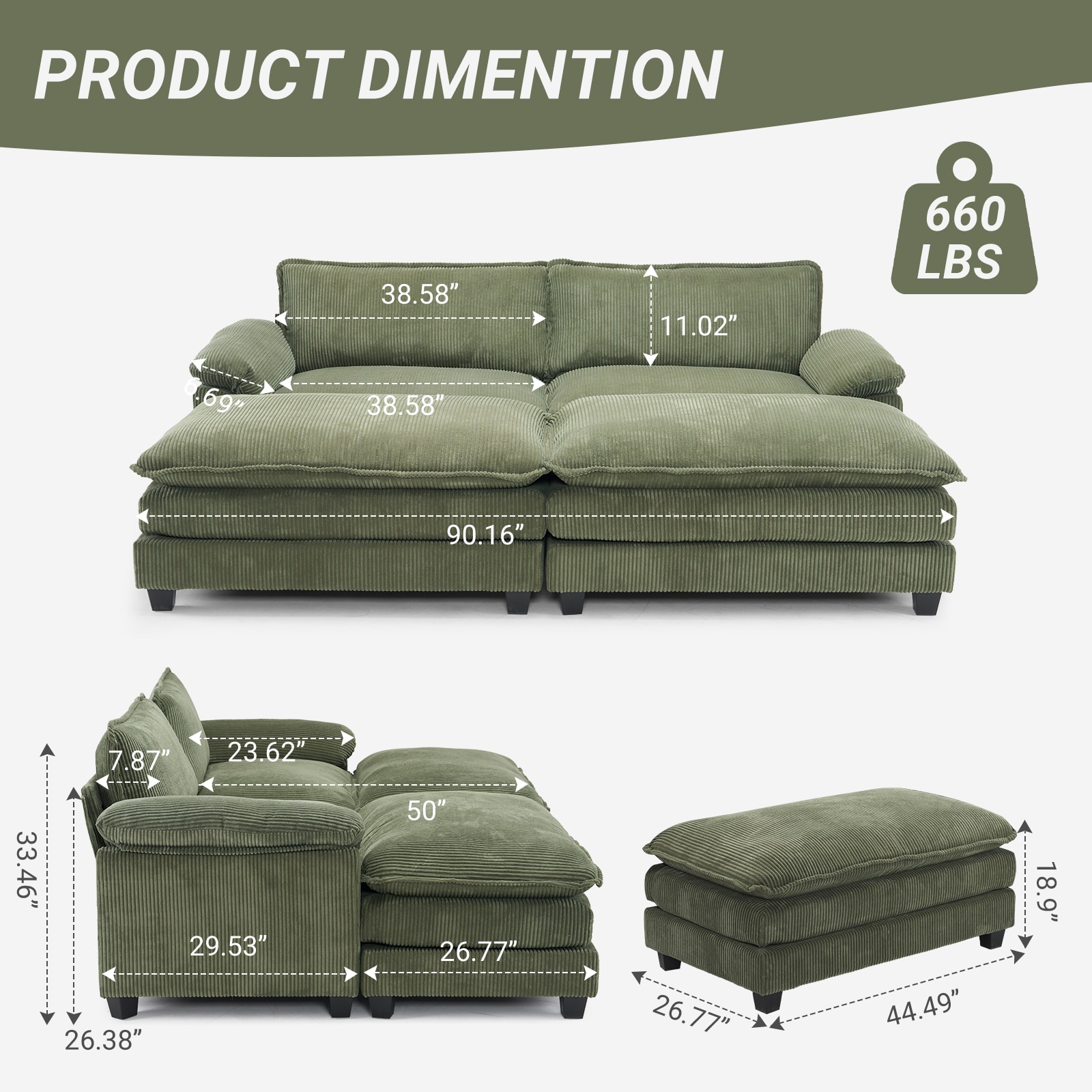 Outopee LO1G98000596+97+98 Sofas-Loveseats - View #4