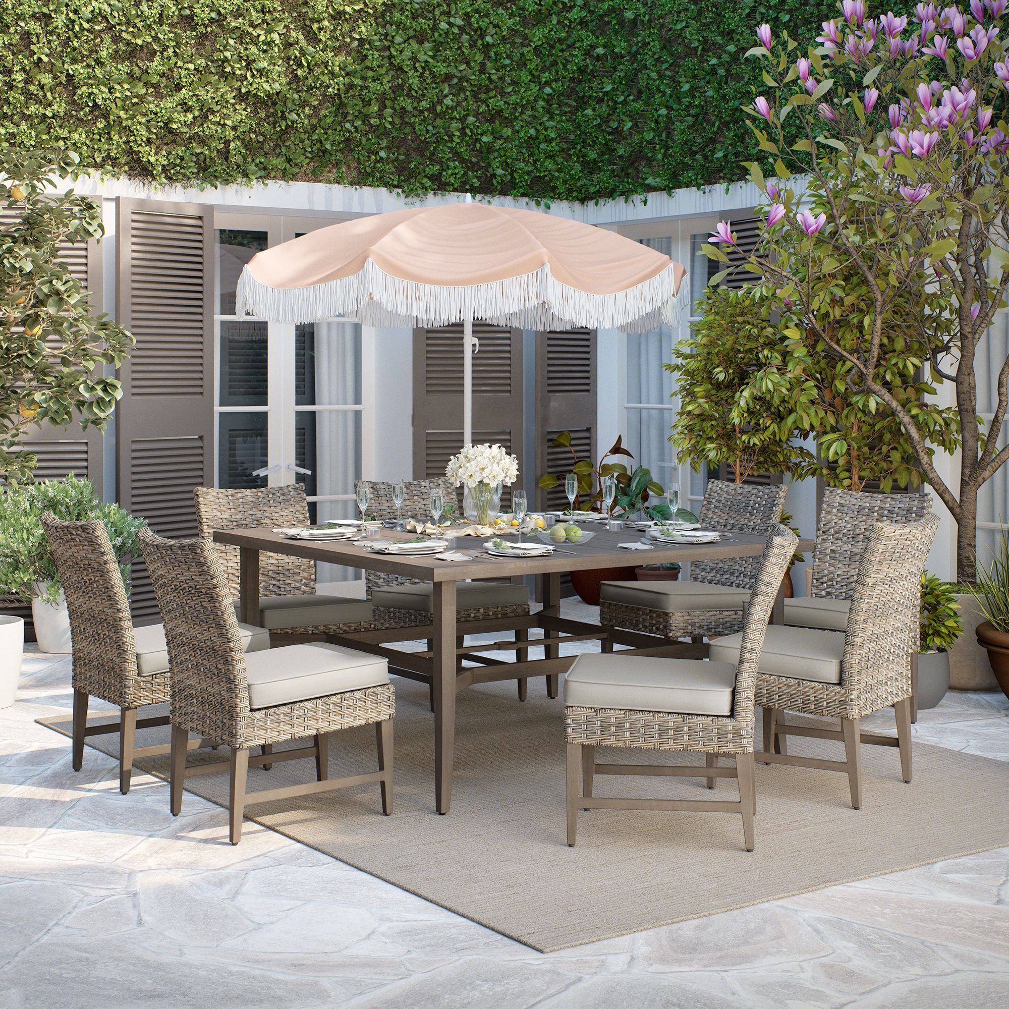 martha stewart 9 piece outdoor dining set