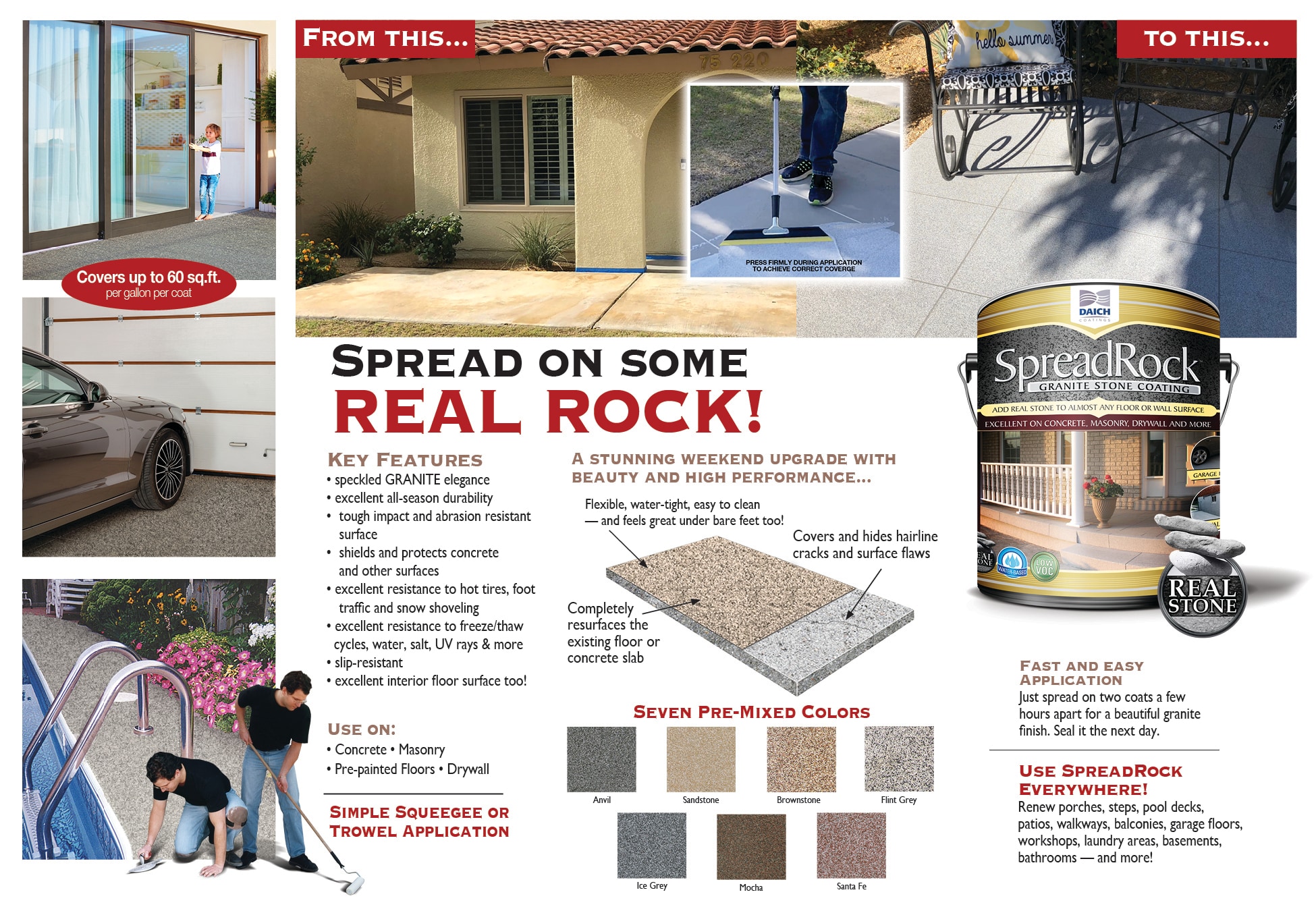 Daich SpreadRock Flint Gray/Satin Interior/Exterior Anti-skid Porch and  Floor Paint (3-Gallon) in the Porch & Floor Paint department at