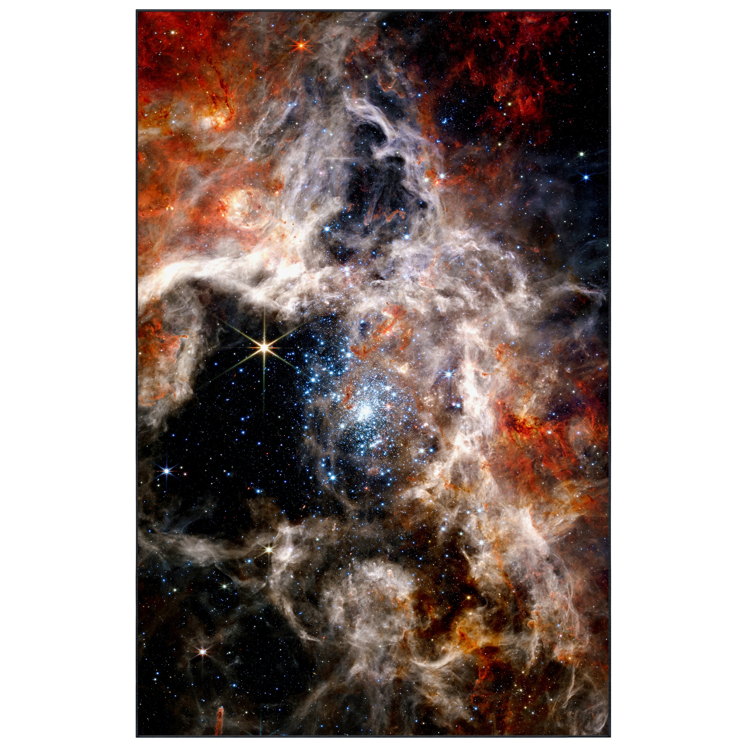 Empire Art Direct TDA-NS004-0508C2 5 x 8 (ft) Polyester Multi-Colored Rectangular Indoor Abstract Area rug