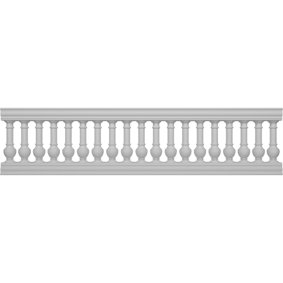 Ekena Millwork BALK32X120YON FiberThane 10-ft x 32-in York Fiberglass Deck Rail Kit