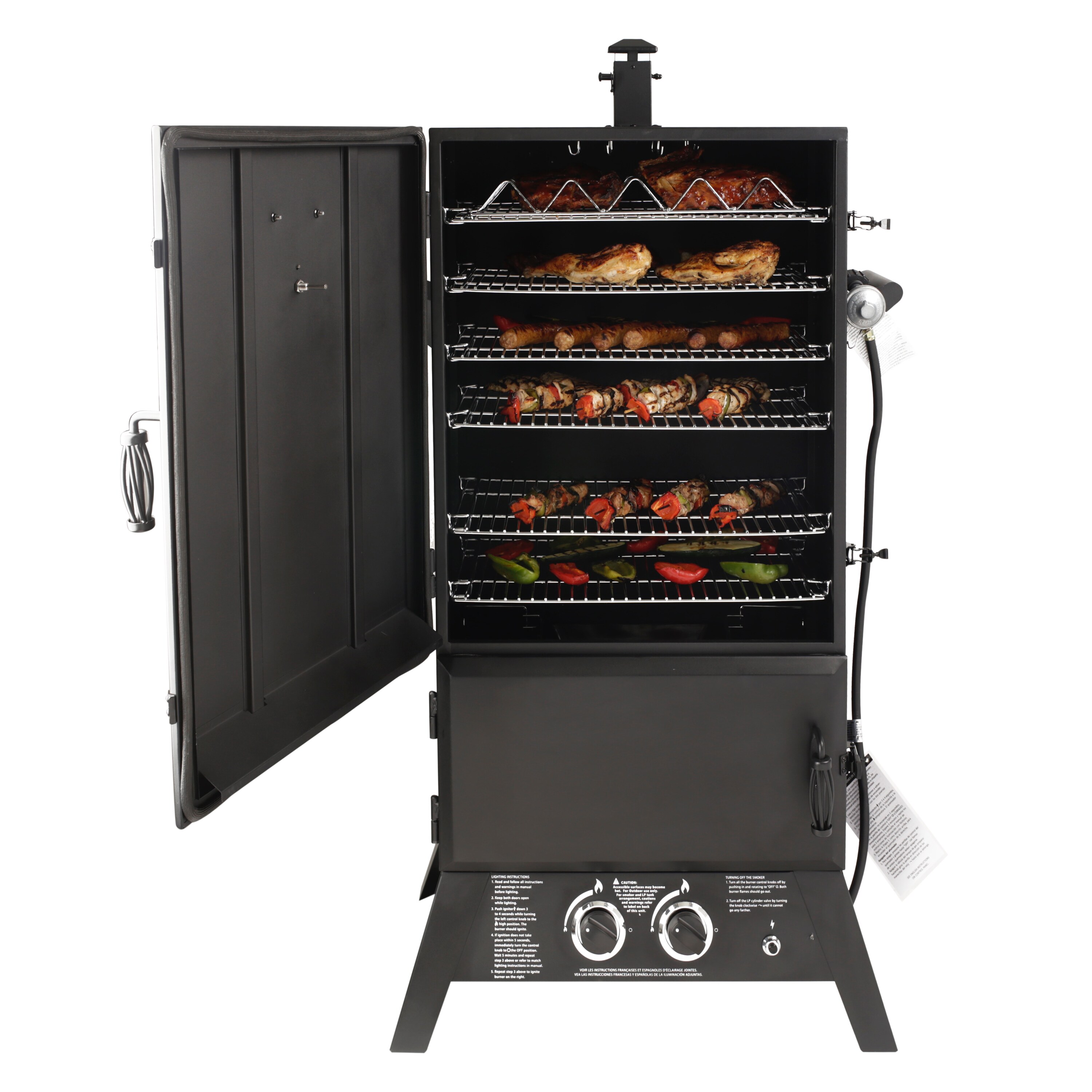 Dyna Glo 1904 Sq in Black Gas Smoker in the Gas Smokers department