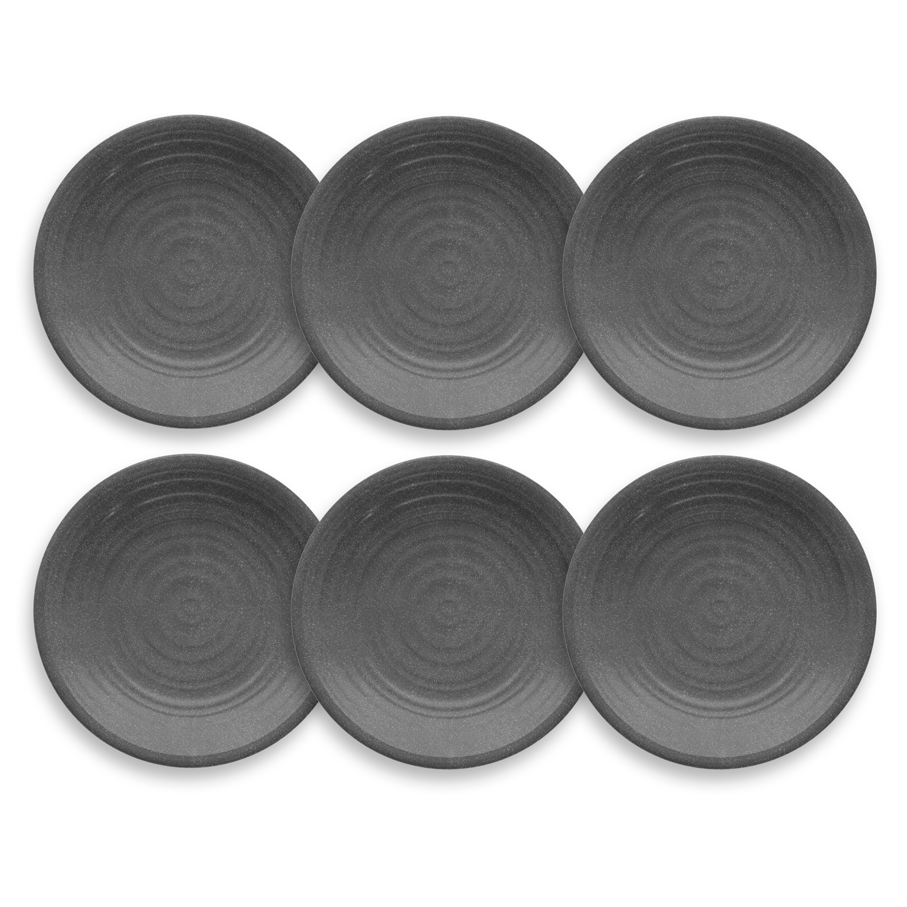 TarHong Planta Artisan Salad Plate - Grey - 8.5in. - Set of 6
