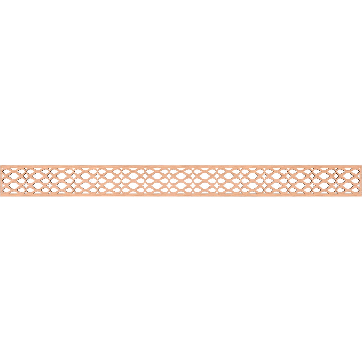 Ekena Millwork MLDA04X46SMRAL Somerset Fretwork Flat Trim 4-in x 3.87-ft Alder Brown Unfinished 2155766 Pierced Wall Panel Moulding