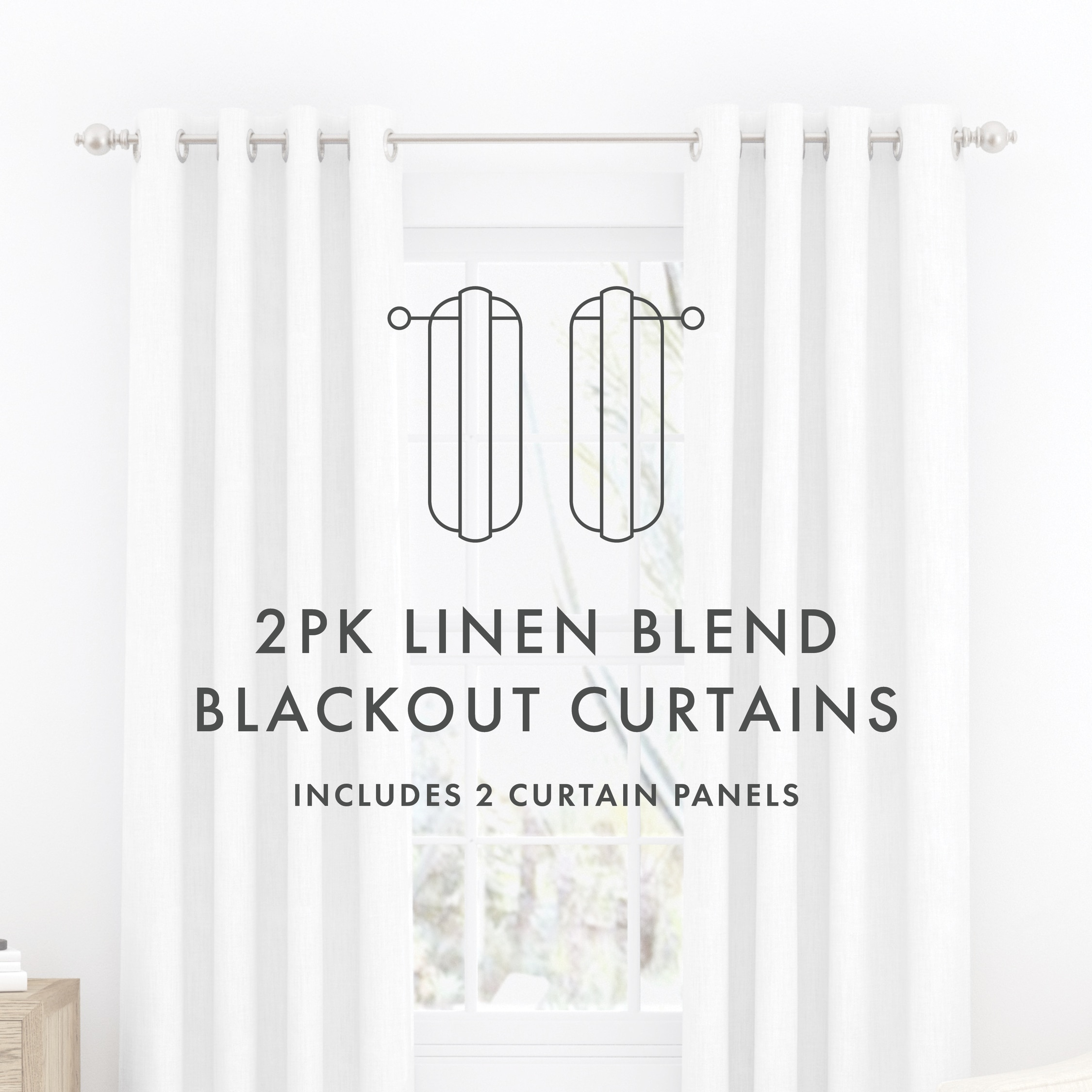 Ienjoy Home IH-CTGB-5084-WH curtains - View #6
